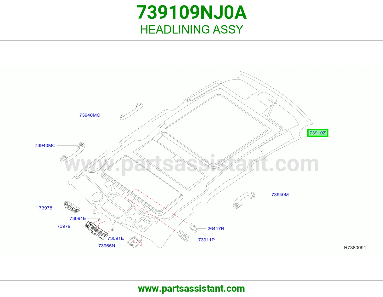 فرش سقف كامل 739109NJ0A
