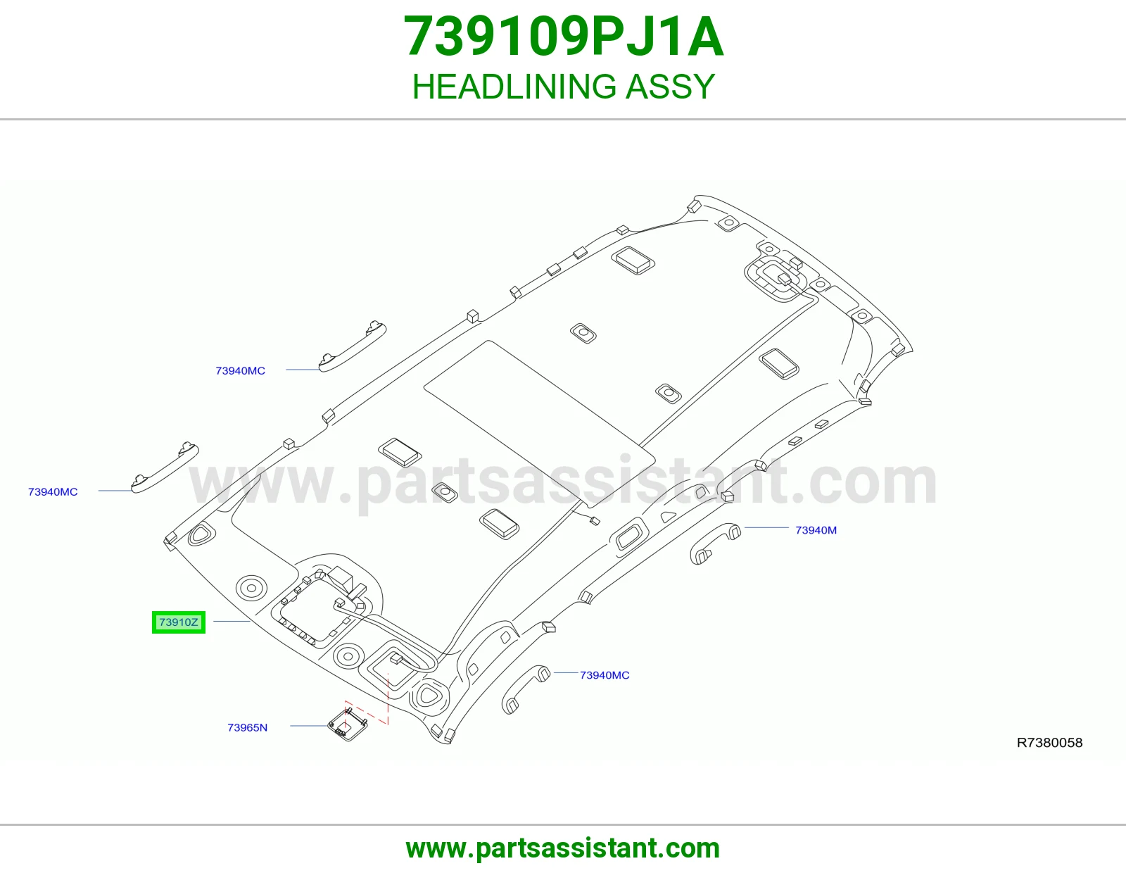 فرش سقف كامل 739109PJ1A