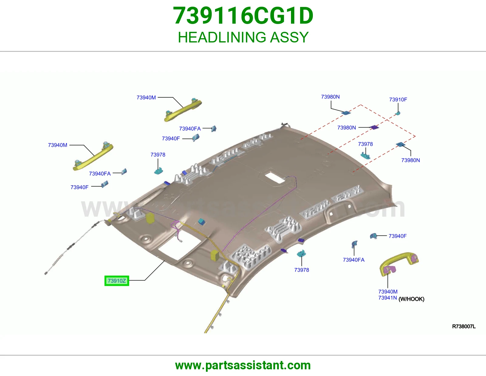فرش سقف كامل 739116CG1D