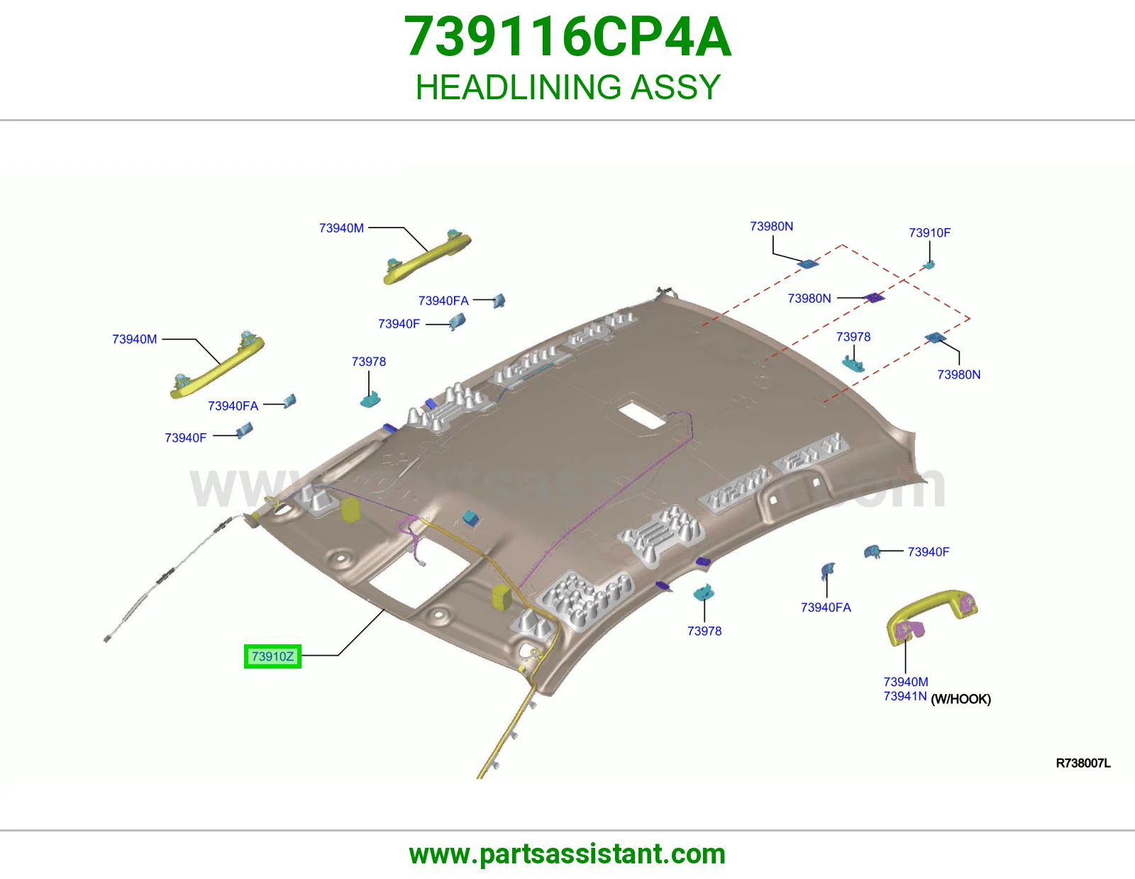 فرش سقف كامل 739116CP4A
