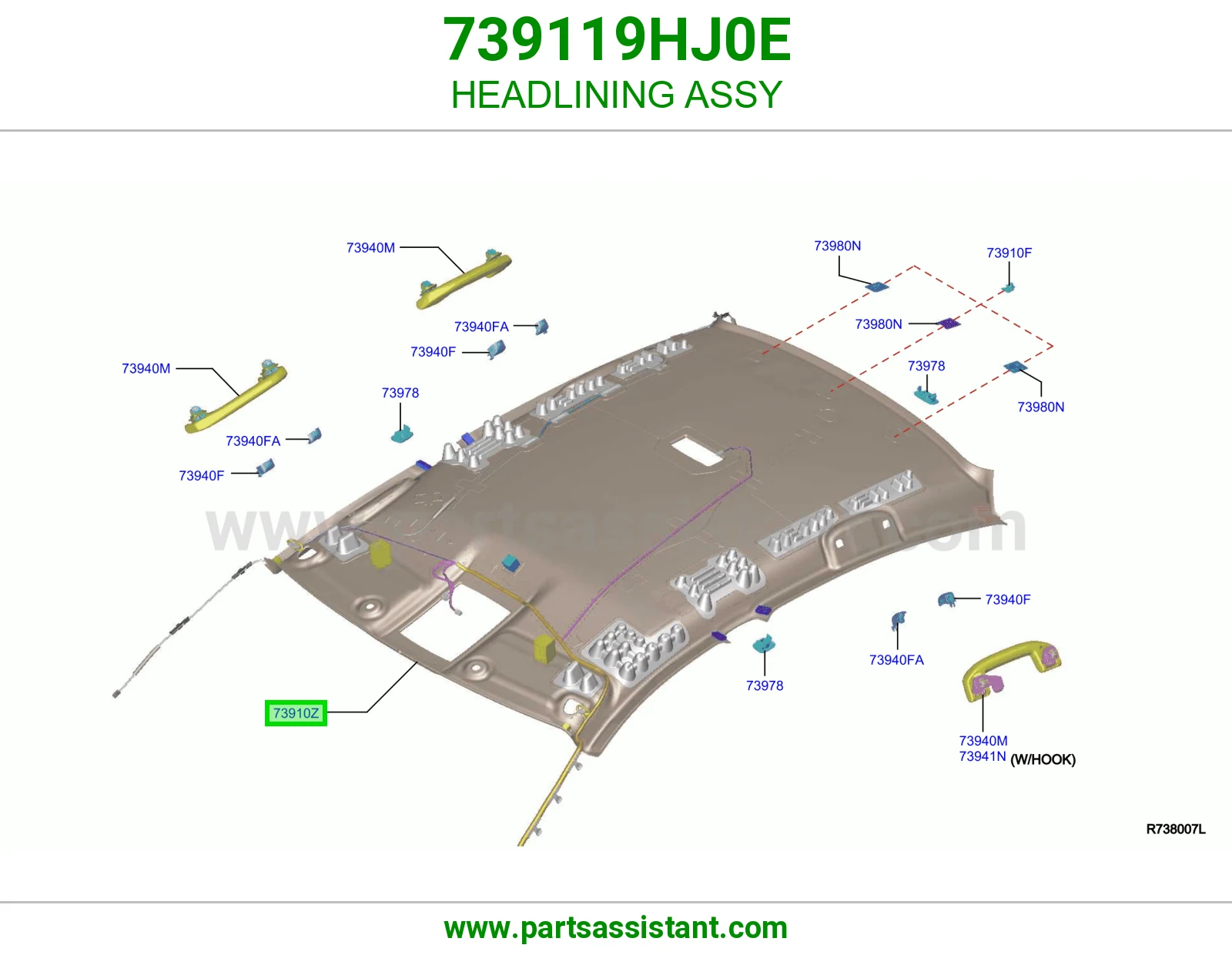 فرش سقف كامل 739119HJ0E