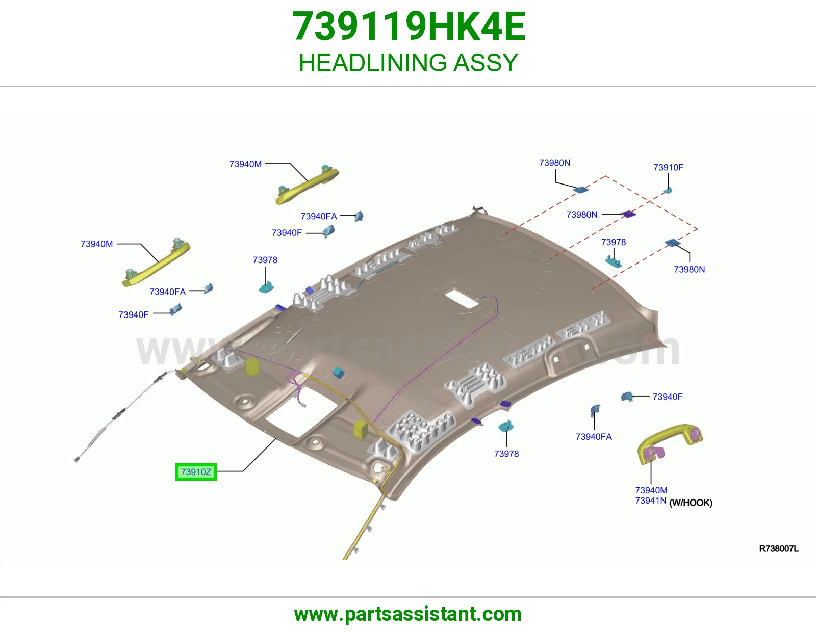 فرش سقف كامل 739119HK4E