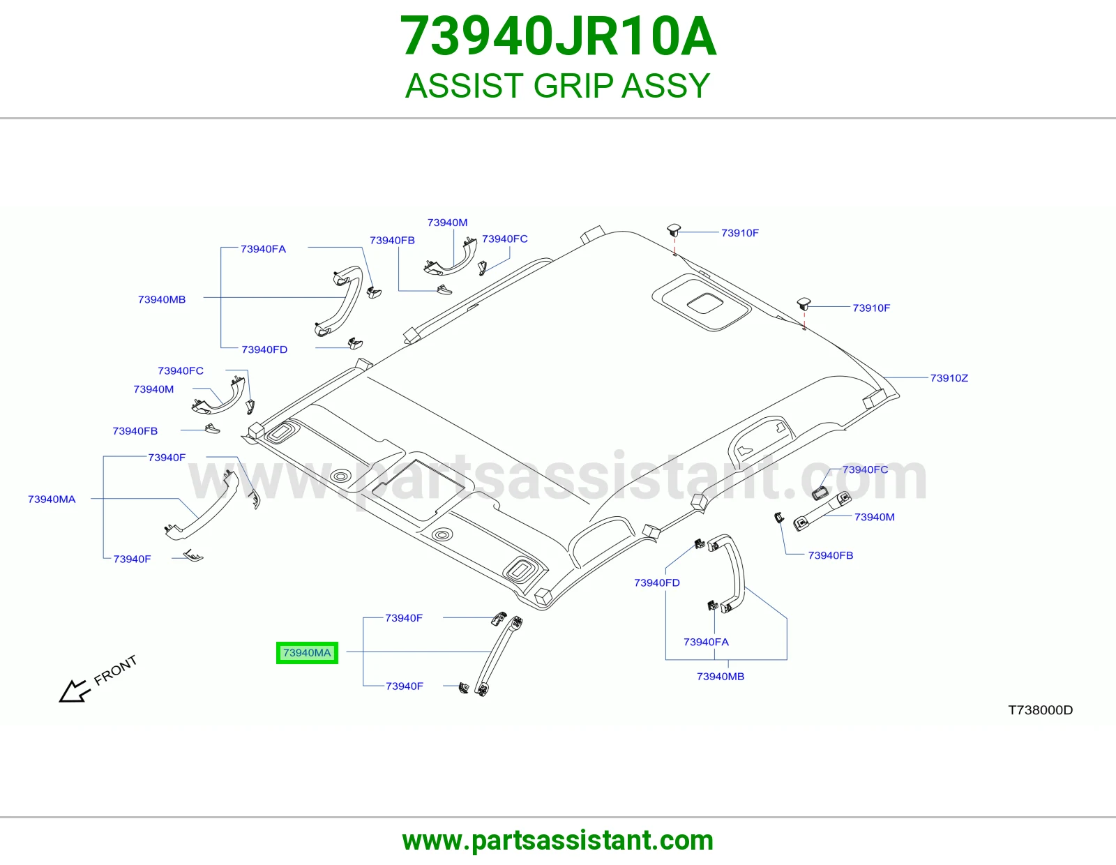 مسكه يد باب 73940JR10A