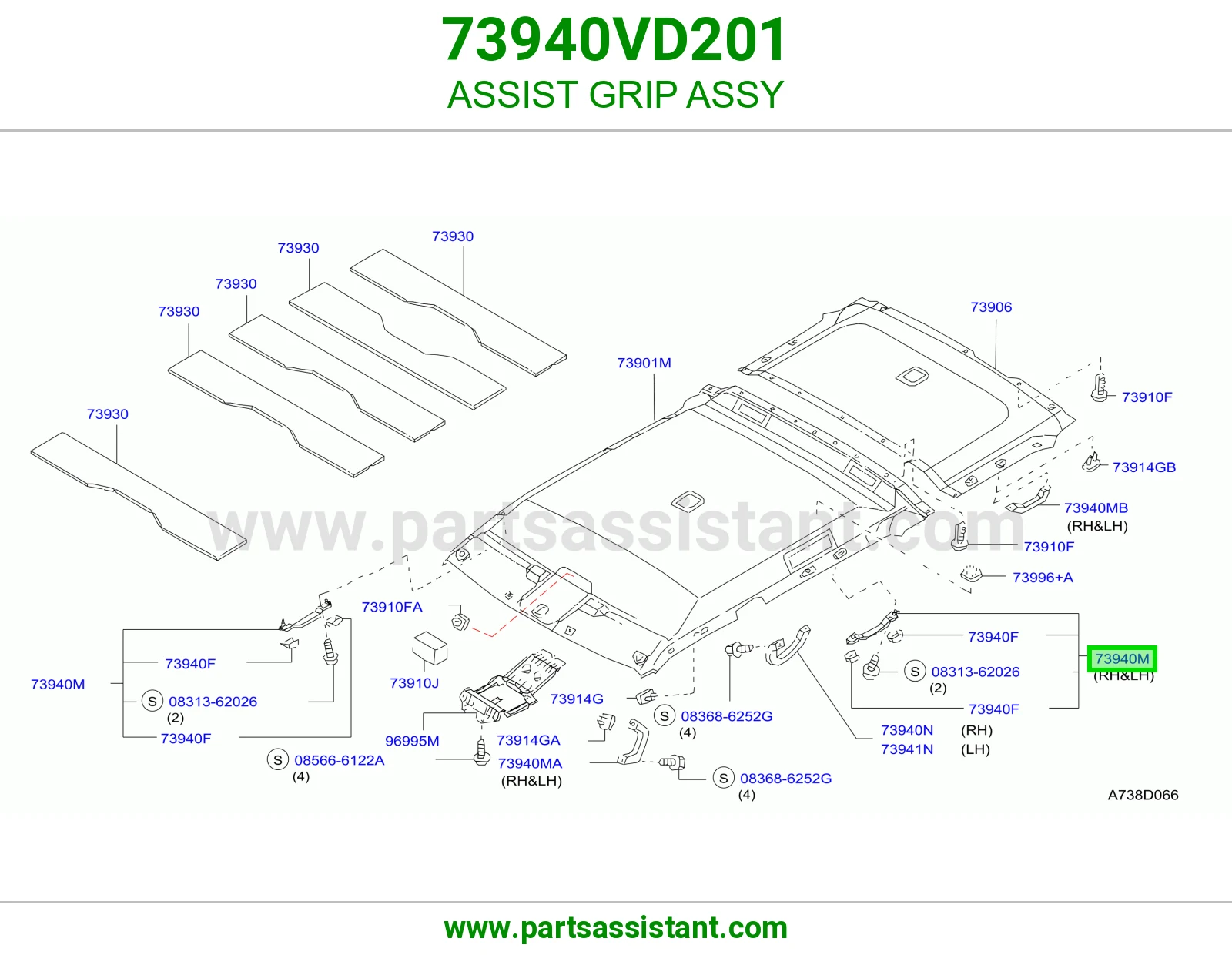 ASSIST GRIP ASSY 73940VD201