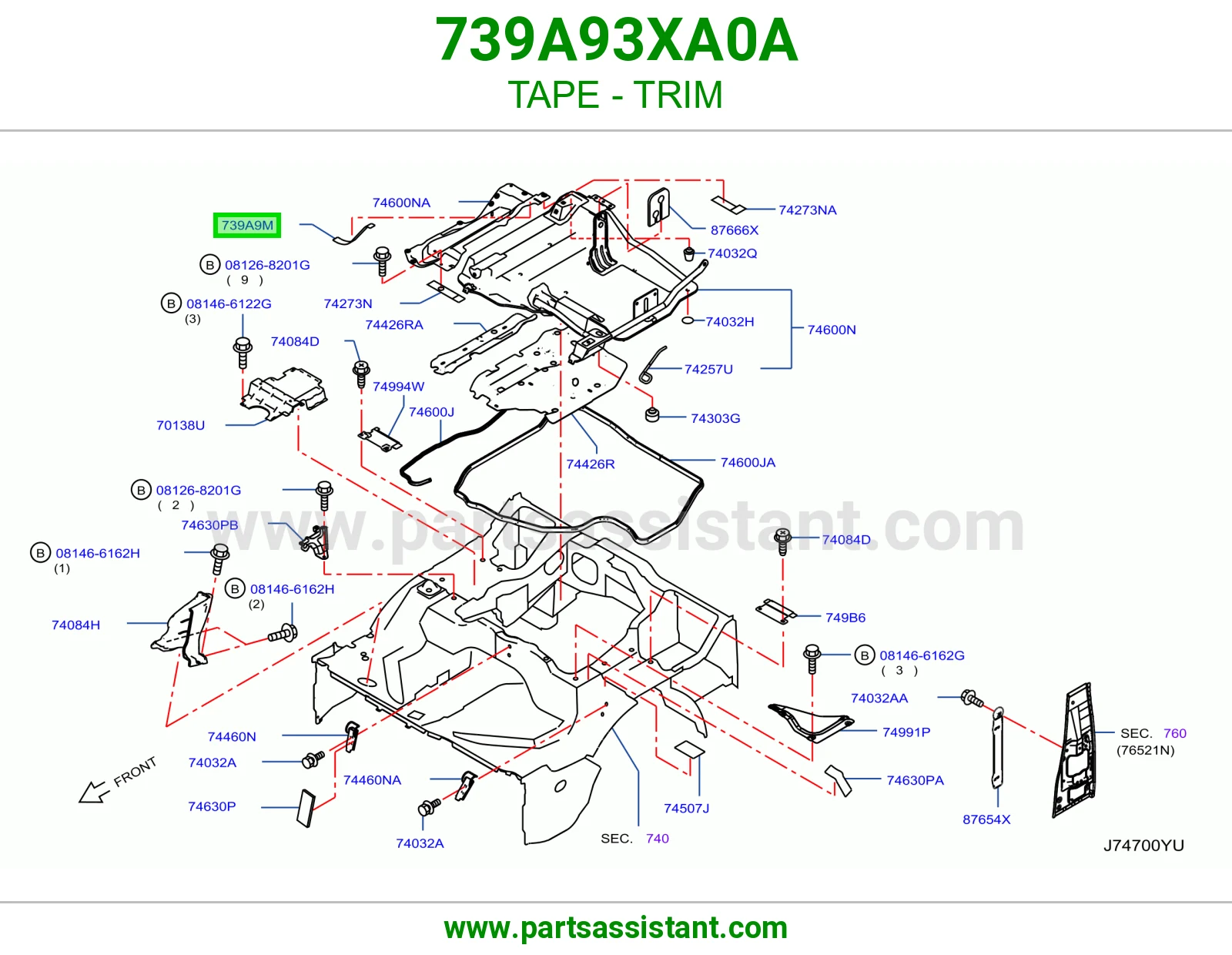 شريط لاصق تلبيسة 739A93XA0A