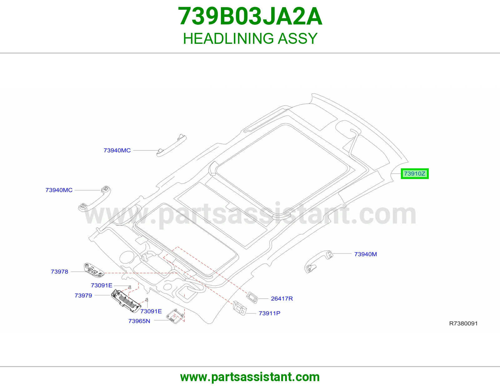 فرش سقف كامل 739B03JA2A