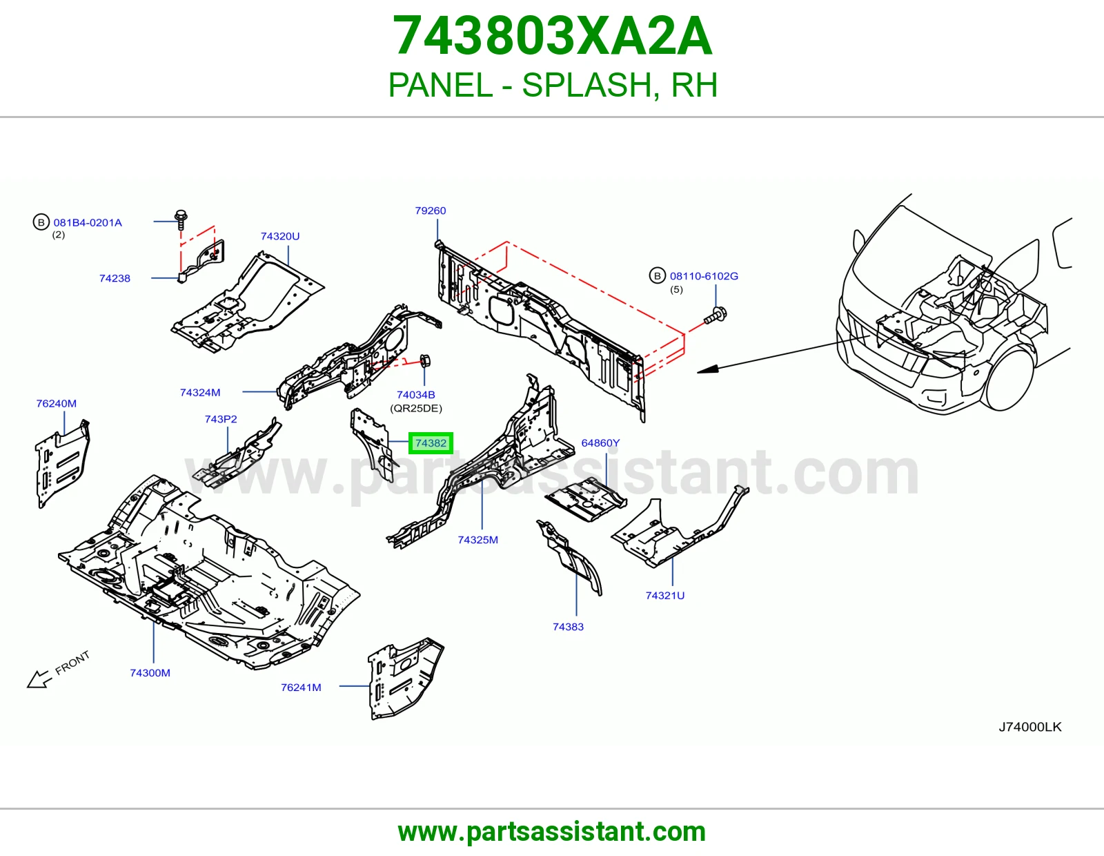 صاجة نسافة يمين 743803XA2A