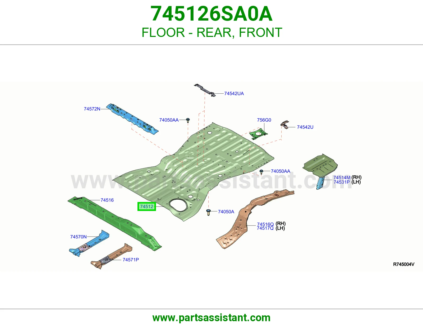 أرضية خلفي أمامي 745126SA0A