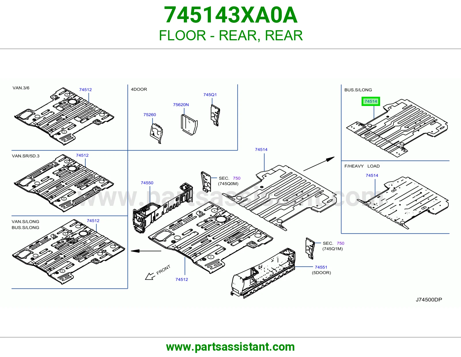 أرضية خلفي 745143XA0A
