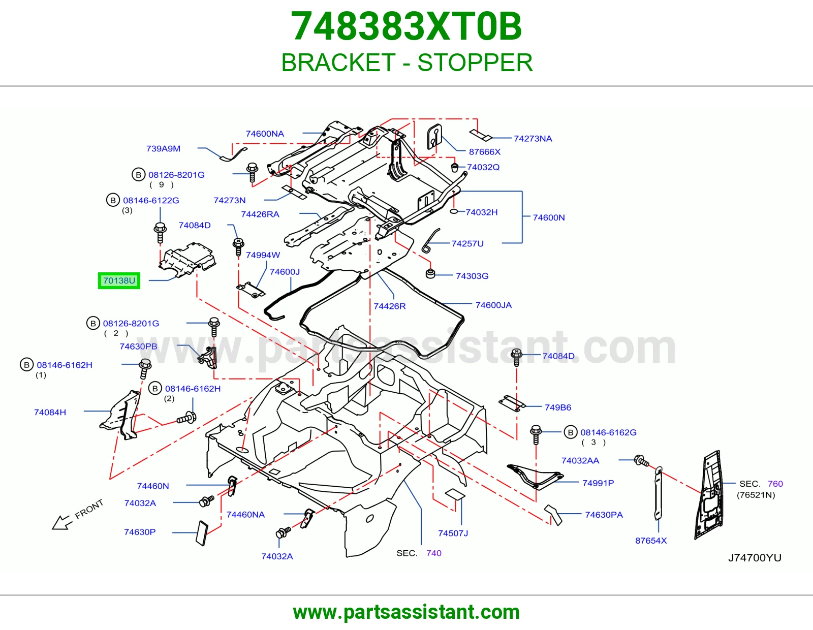 قاعدة ستوب 748383XT0B