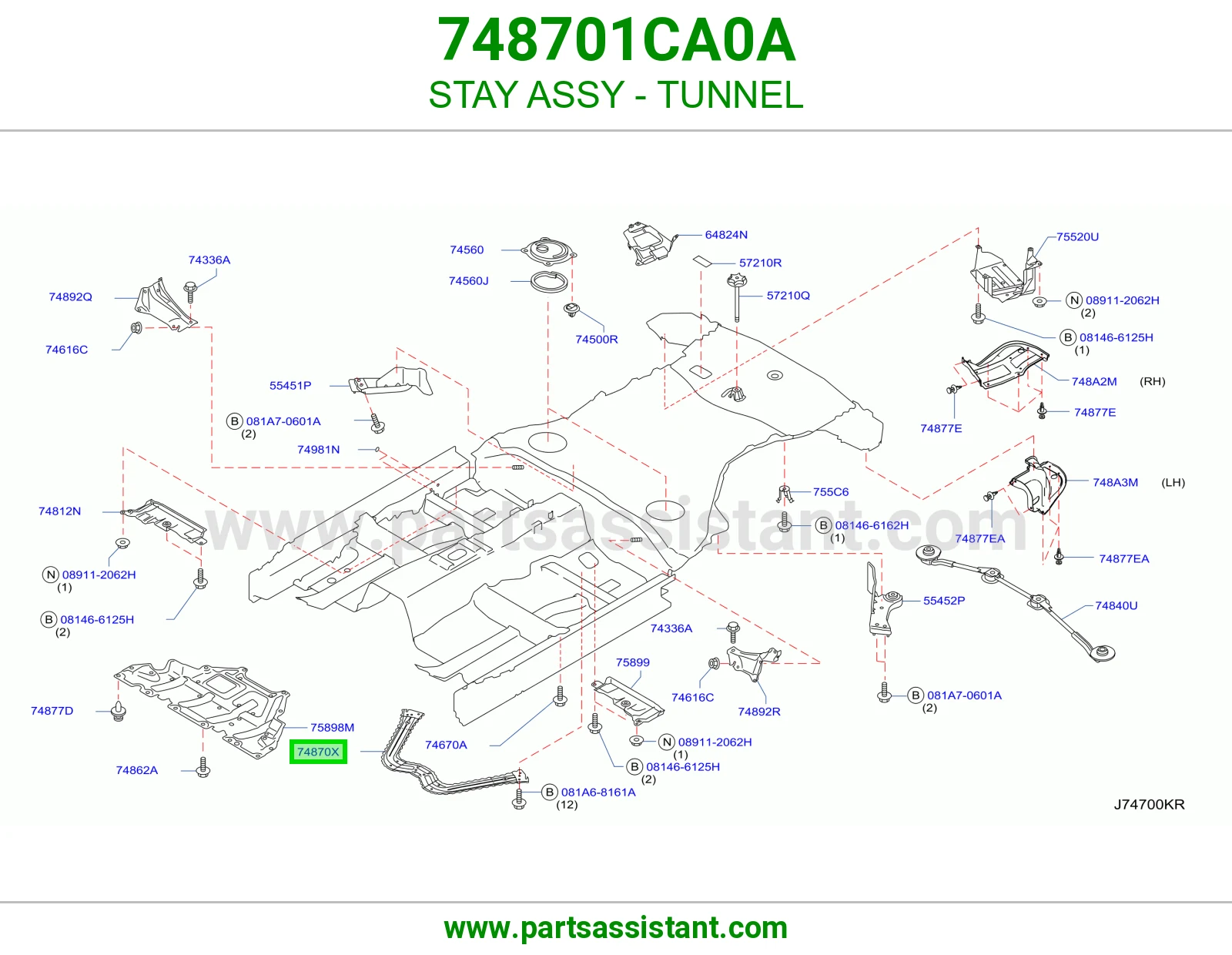 دعامة نفق أرضية كاملة 748701CA0A