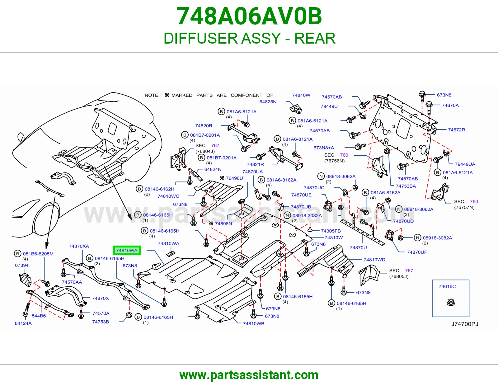 ماصورة كنداسة خلفي 748A06AV0B