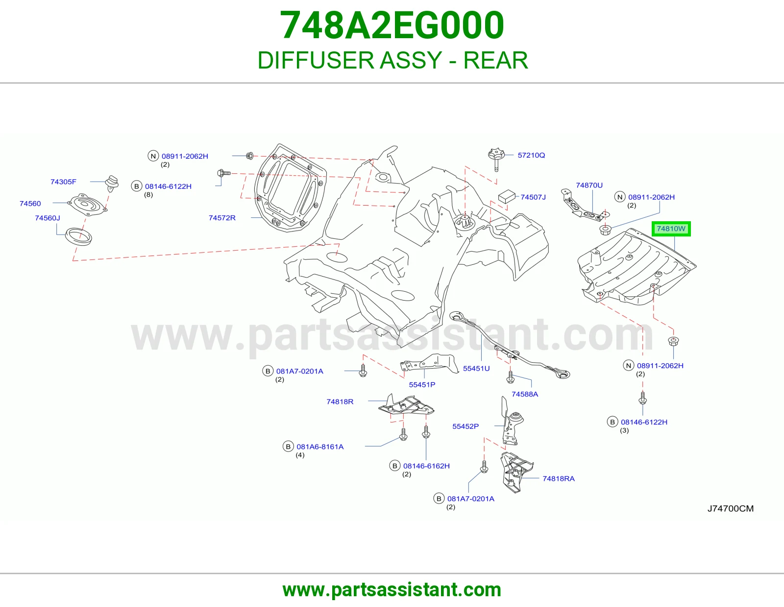 ماصورة كنداسة خلفي 748A2EG000