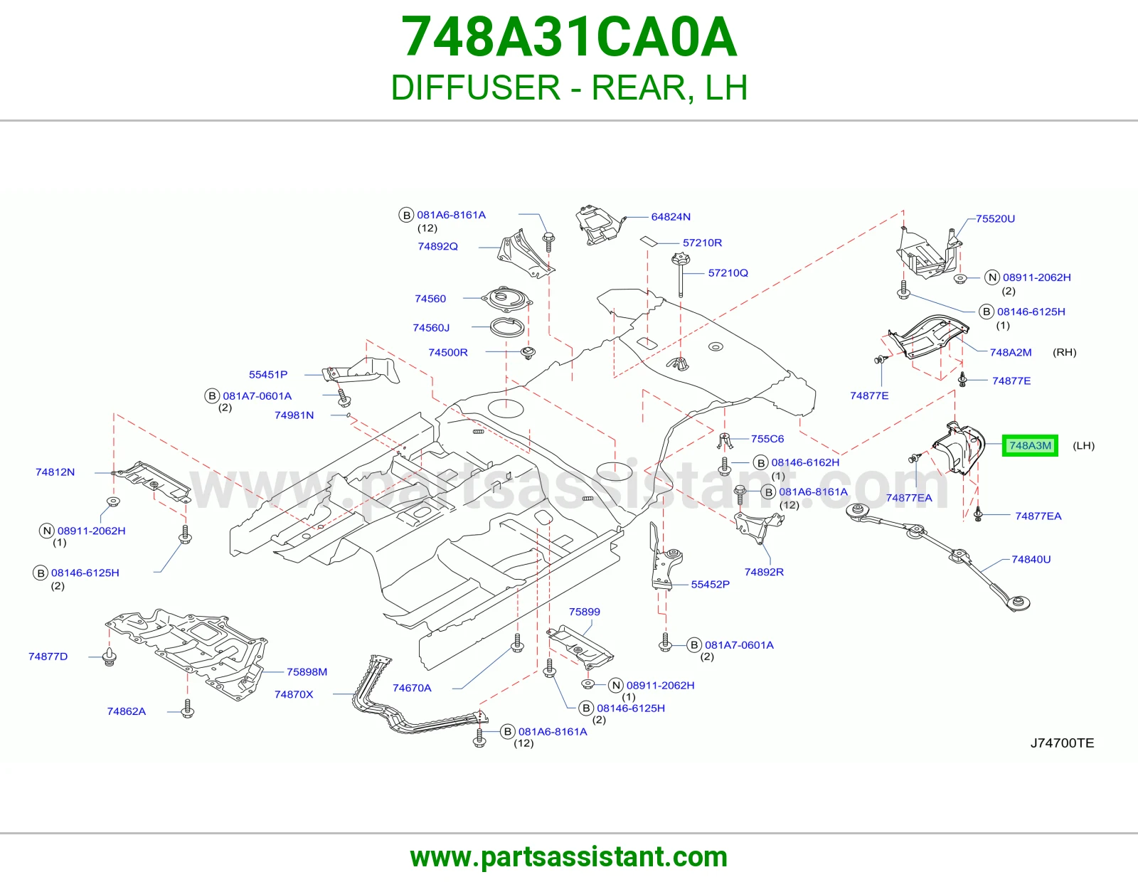 دفيوزر خلفي يسار 748A31CA0A