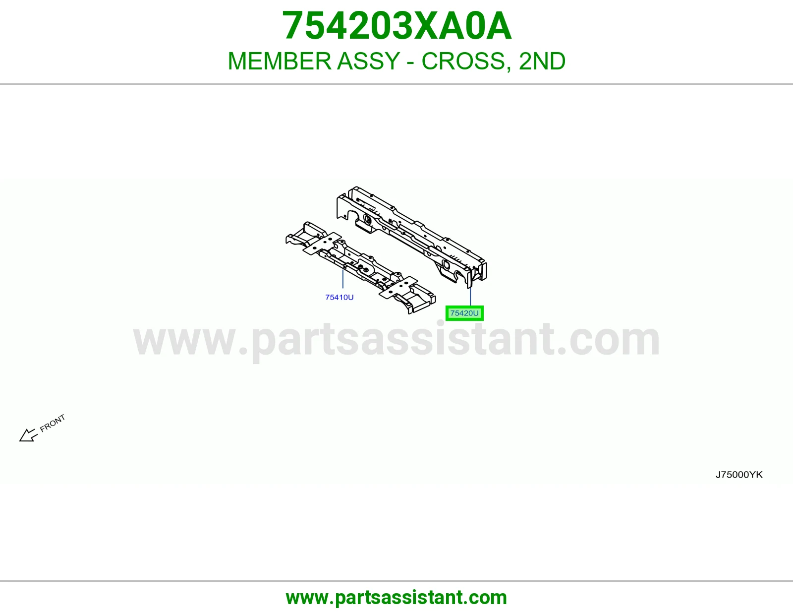 كمر جسر ثاني كامل 754203XA0A