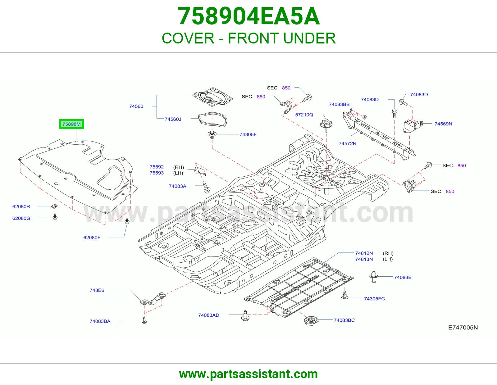 غطاء أمامي تحت 758904EA5A