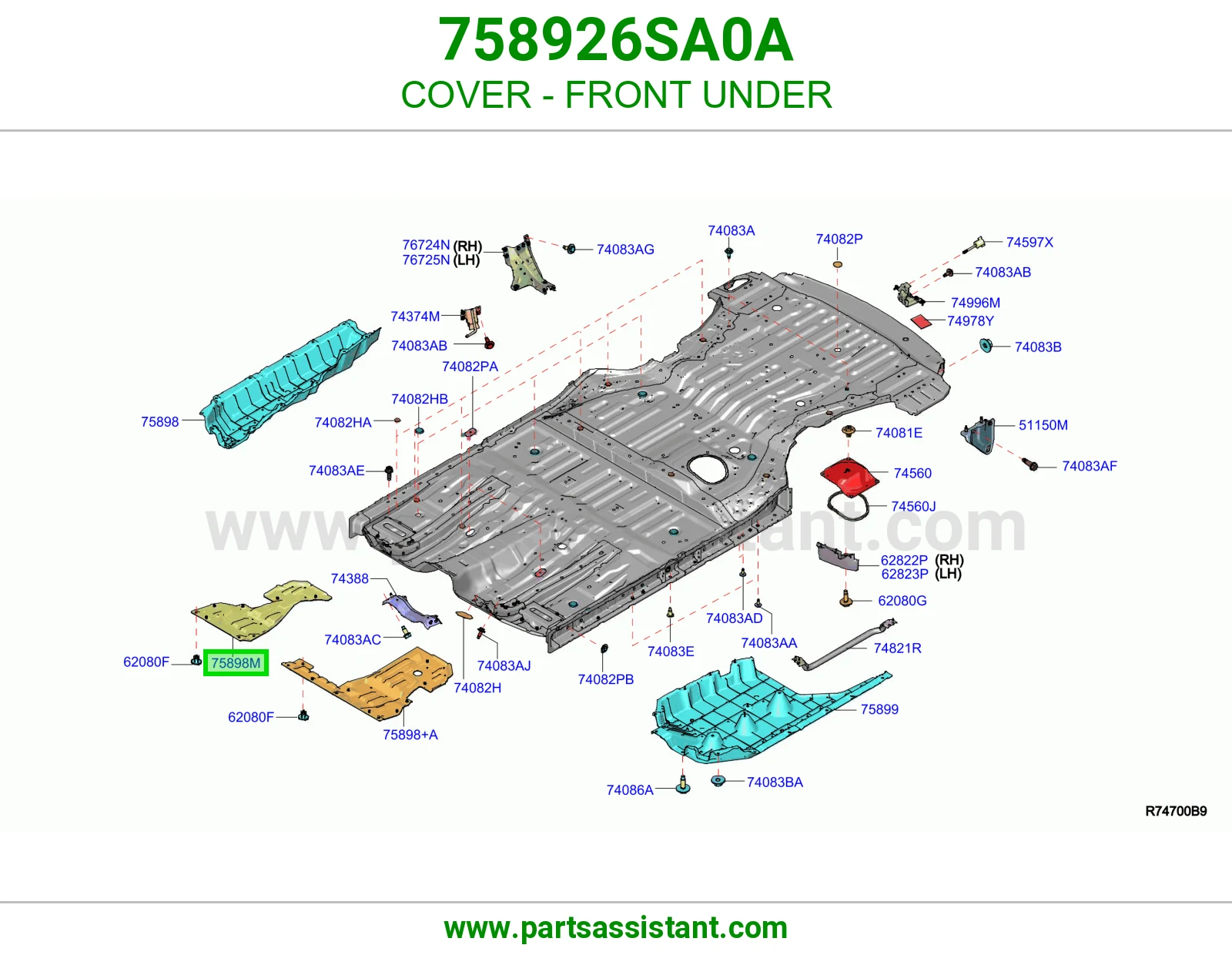 غطاء أمامي تحت 758926SA0A