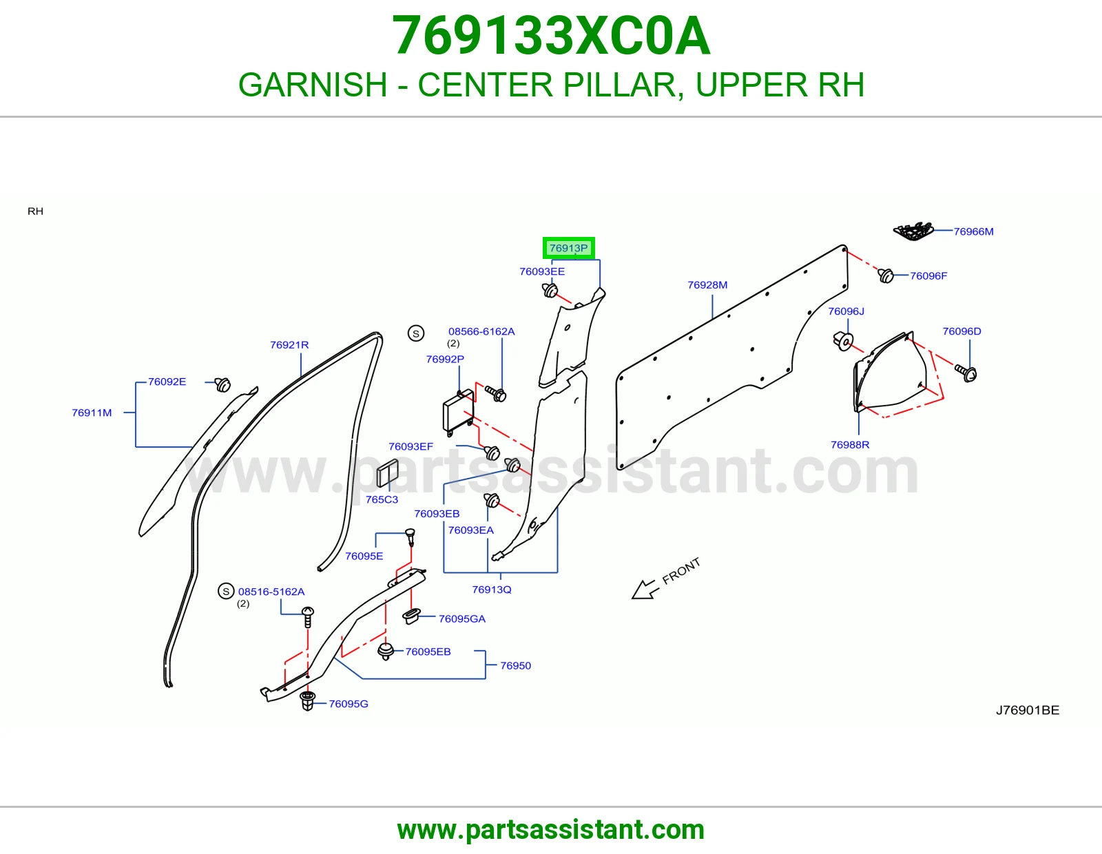تلبيسة عمود وسط فوق يمين 769133XC0A