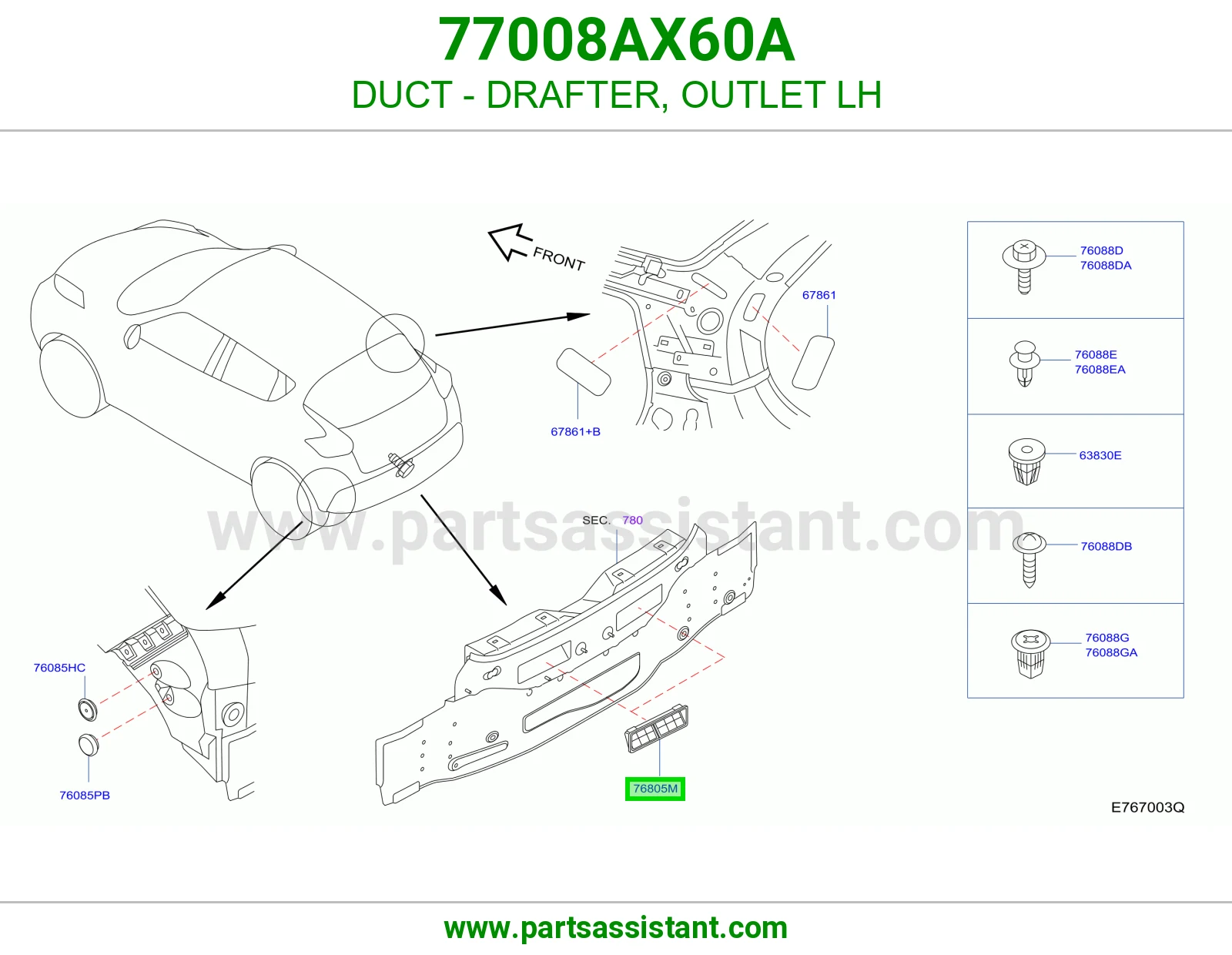 شفاط هواء 77008AX60A