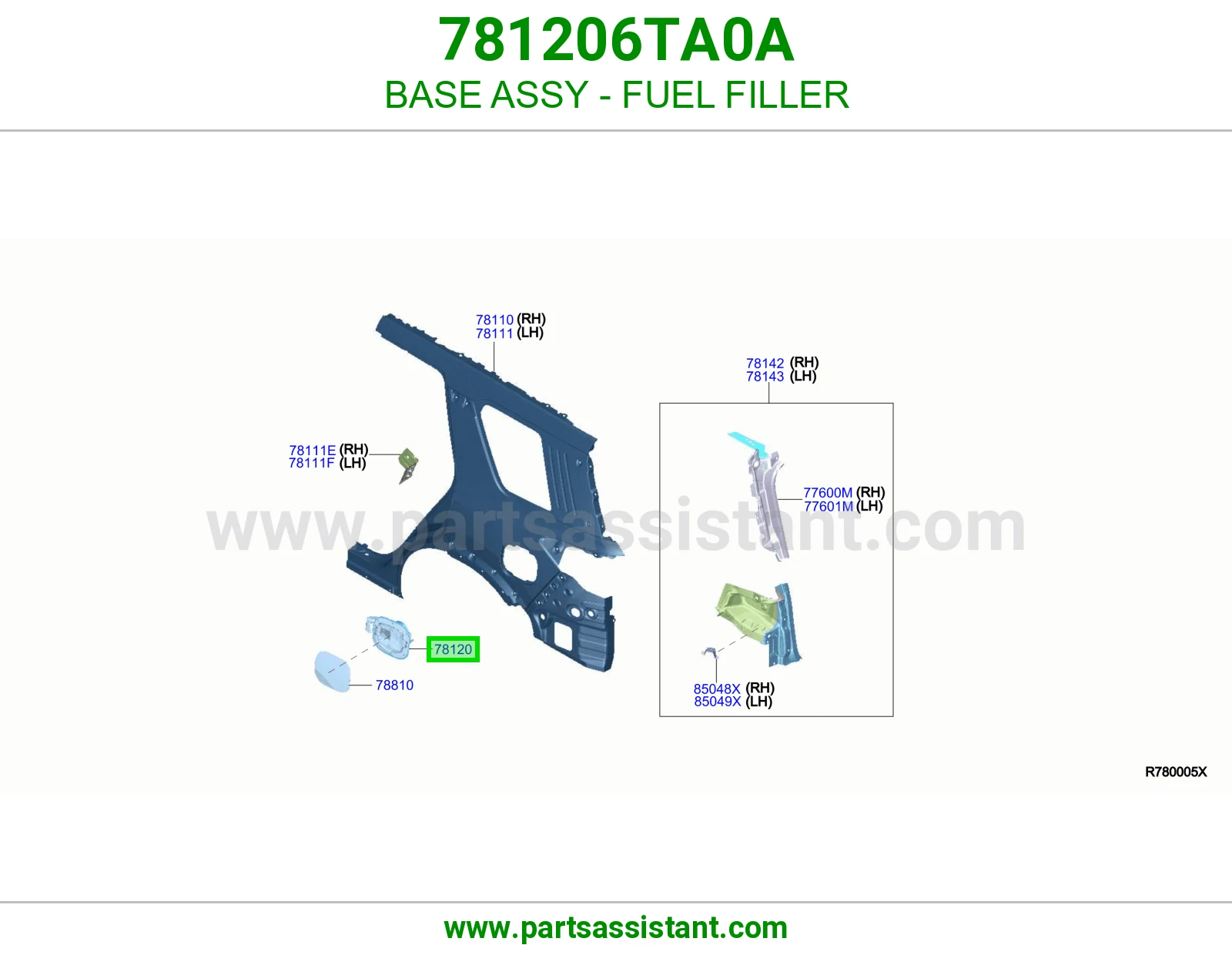 قاعدة فتحة تانكي بنزين كاملة 781206TA0A