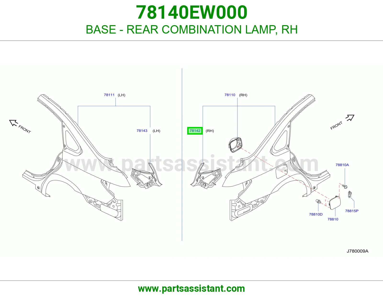 قاعدة اسطب خلفي يمين 78140EW000