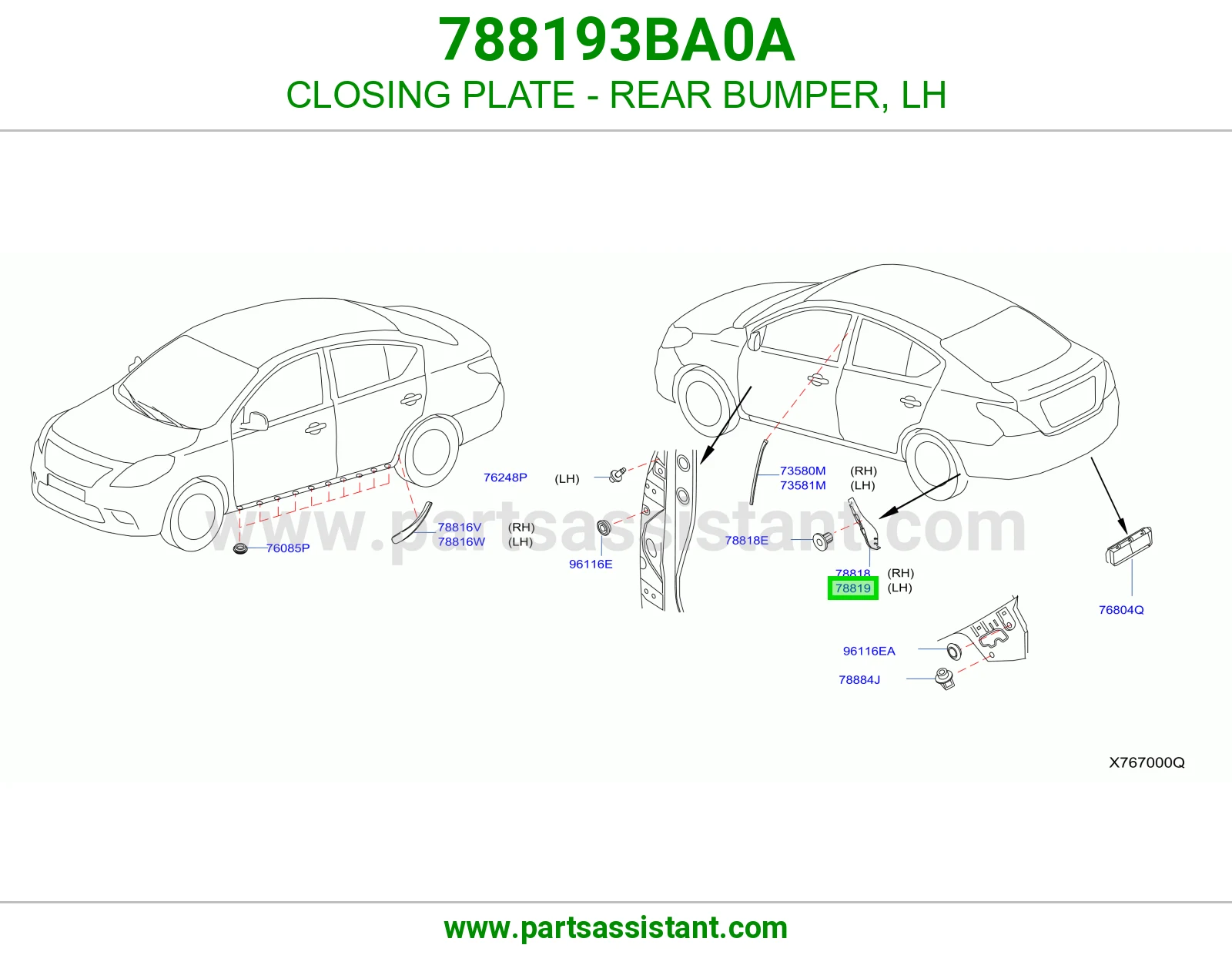 صاج تسكير صدام خلفي يسار 788193BA0A