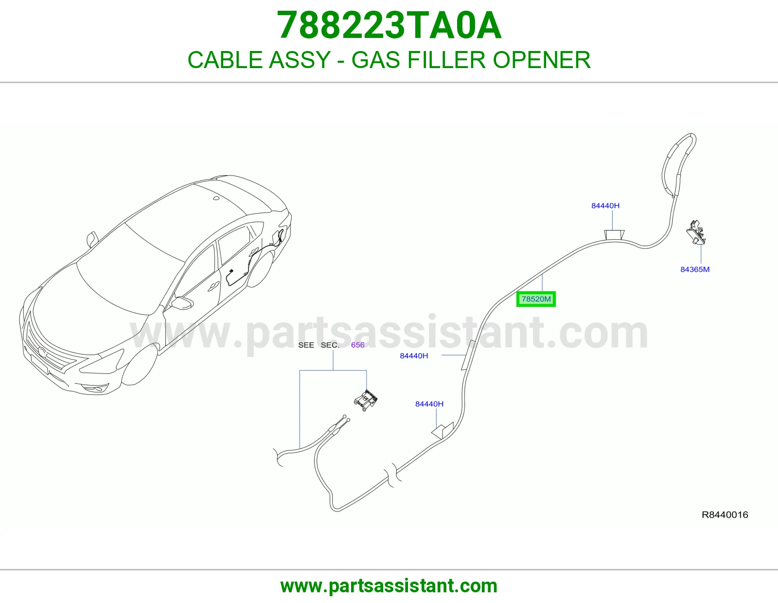 سلك فتاحة غطاء تانكي كامل 788223TA0A