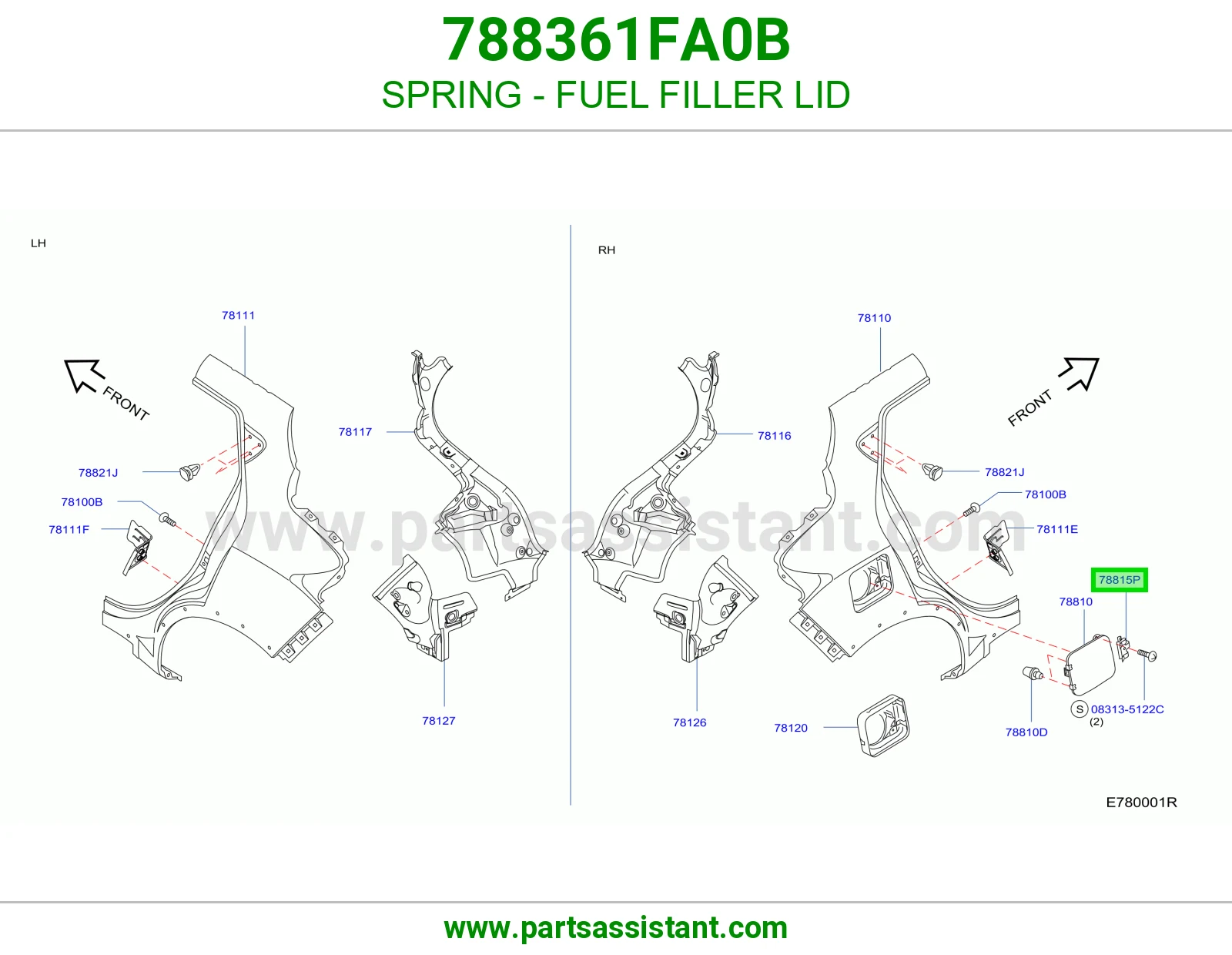 ياي غطاء تانكي 788361FA0B