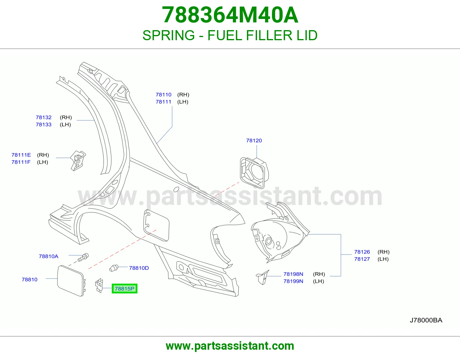 ياي غطاء تانكي 788364M40A