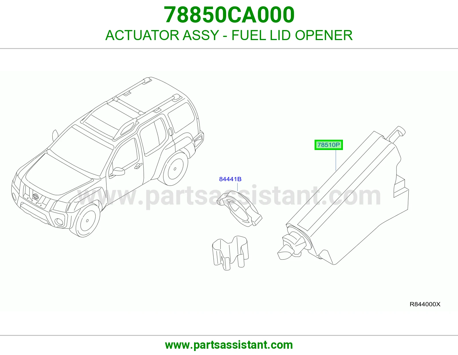 تمتيك زر فتح غطاء تانكي كامل 78850CA000
