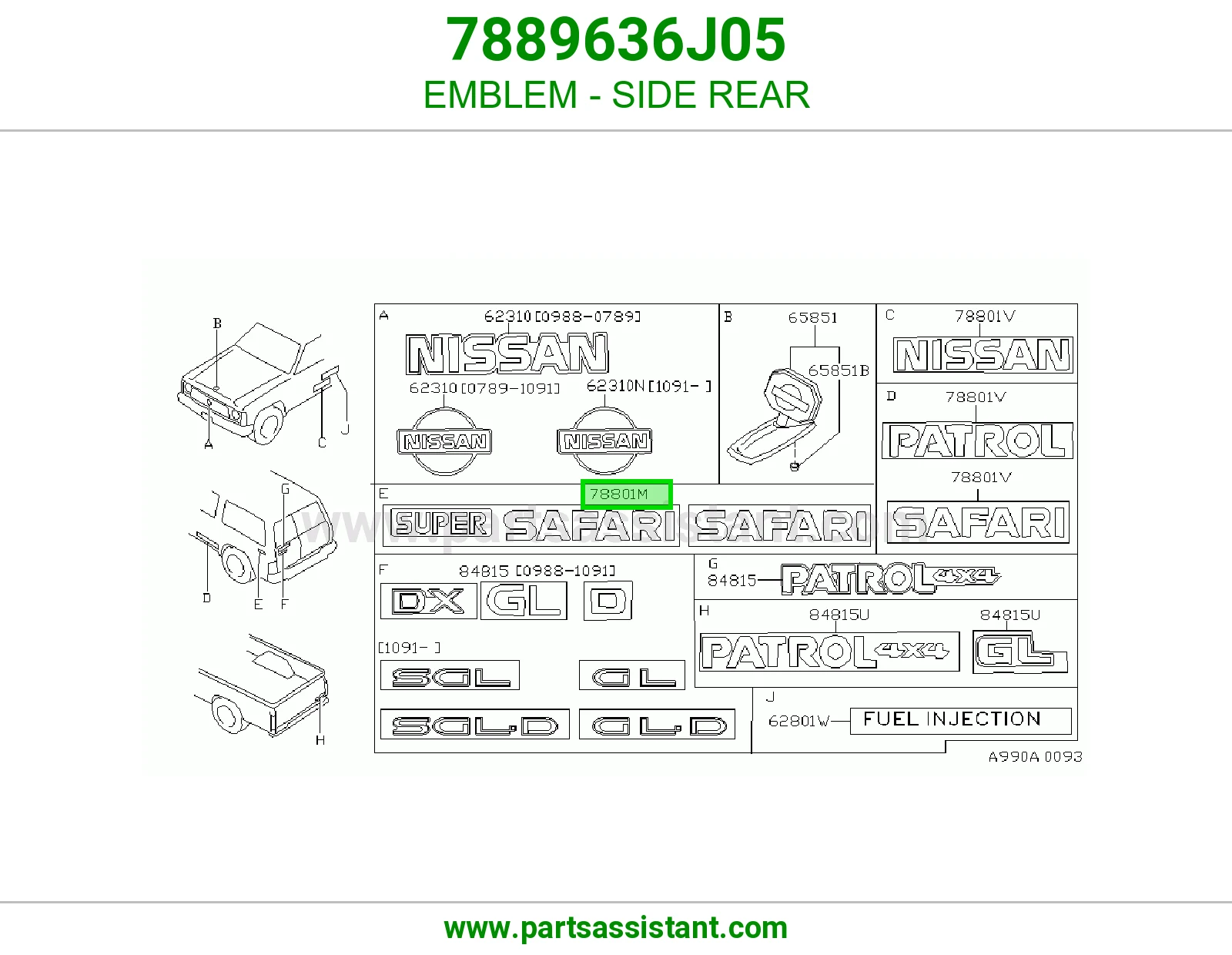 علامة جنب خلفي 7889636J05