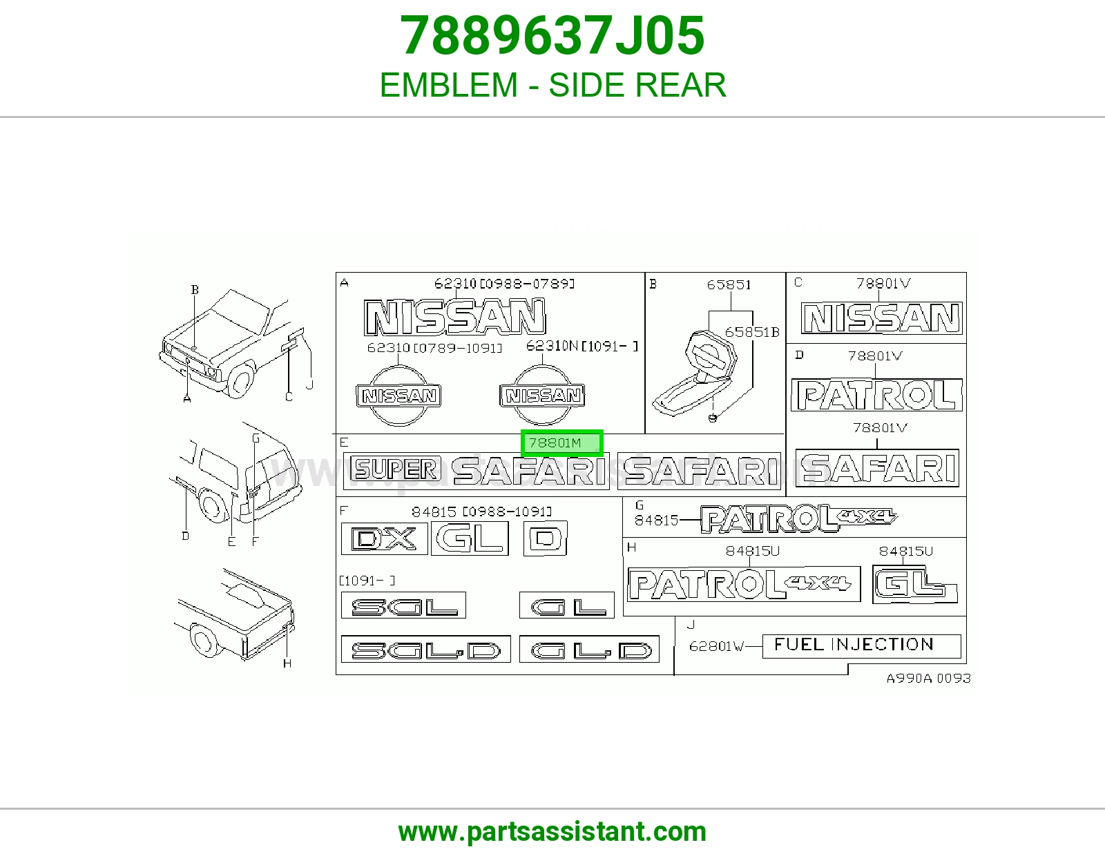 علامة جنب خلفي 7889637J05
