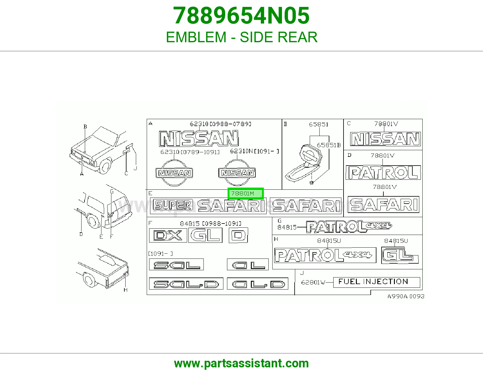 علامة جنب خلفي 7889654N05