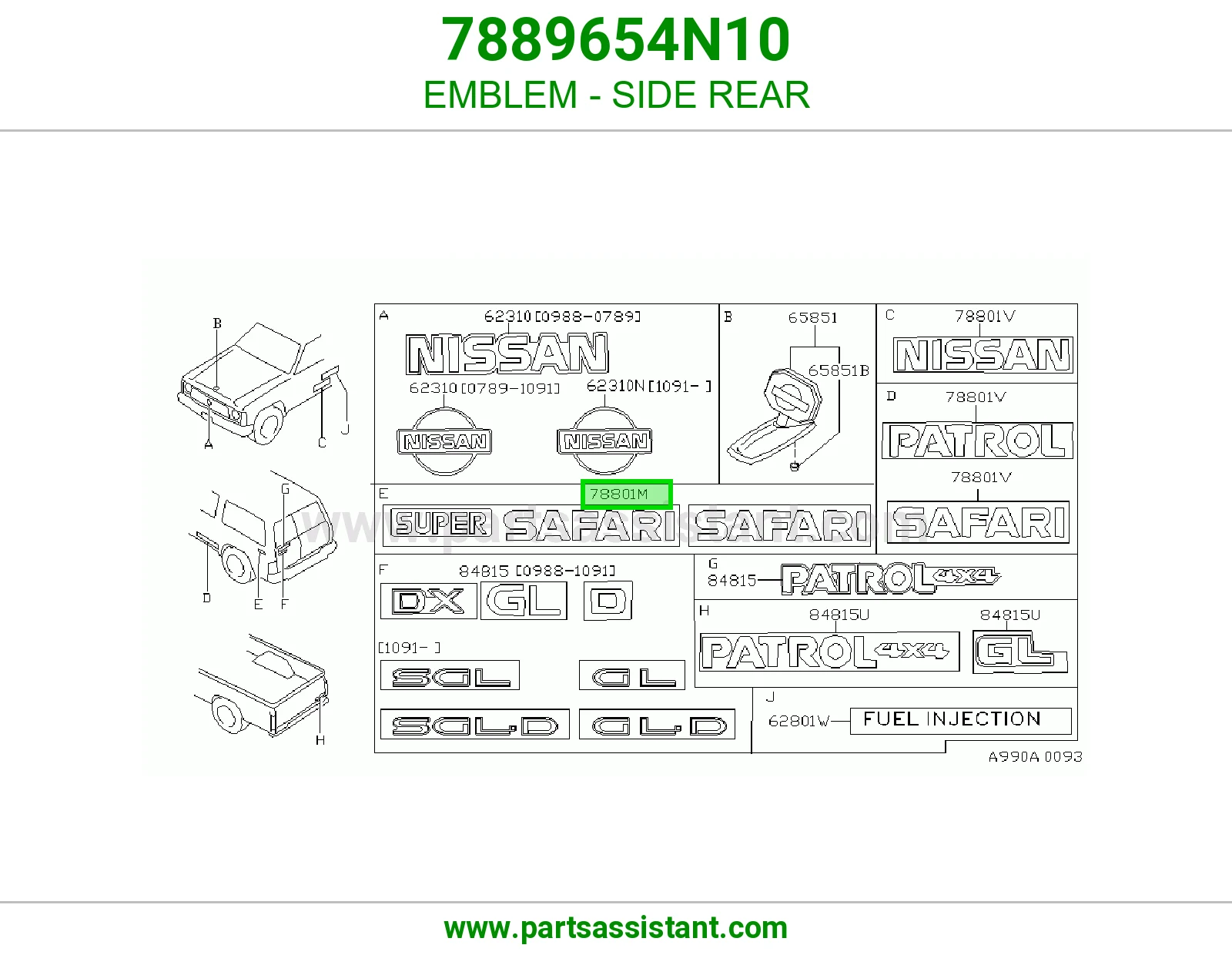 علامة جنب خلفي 7889654N10