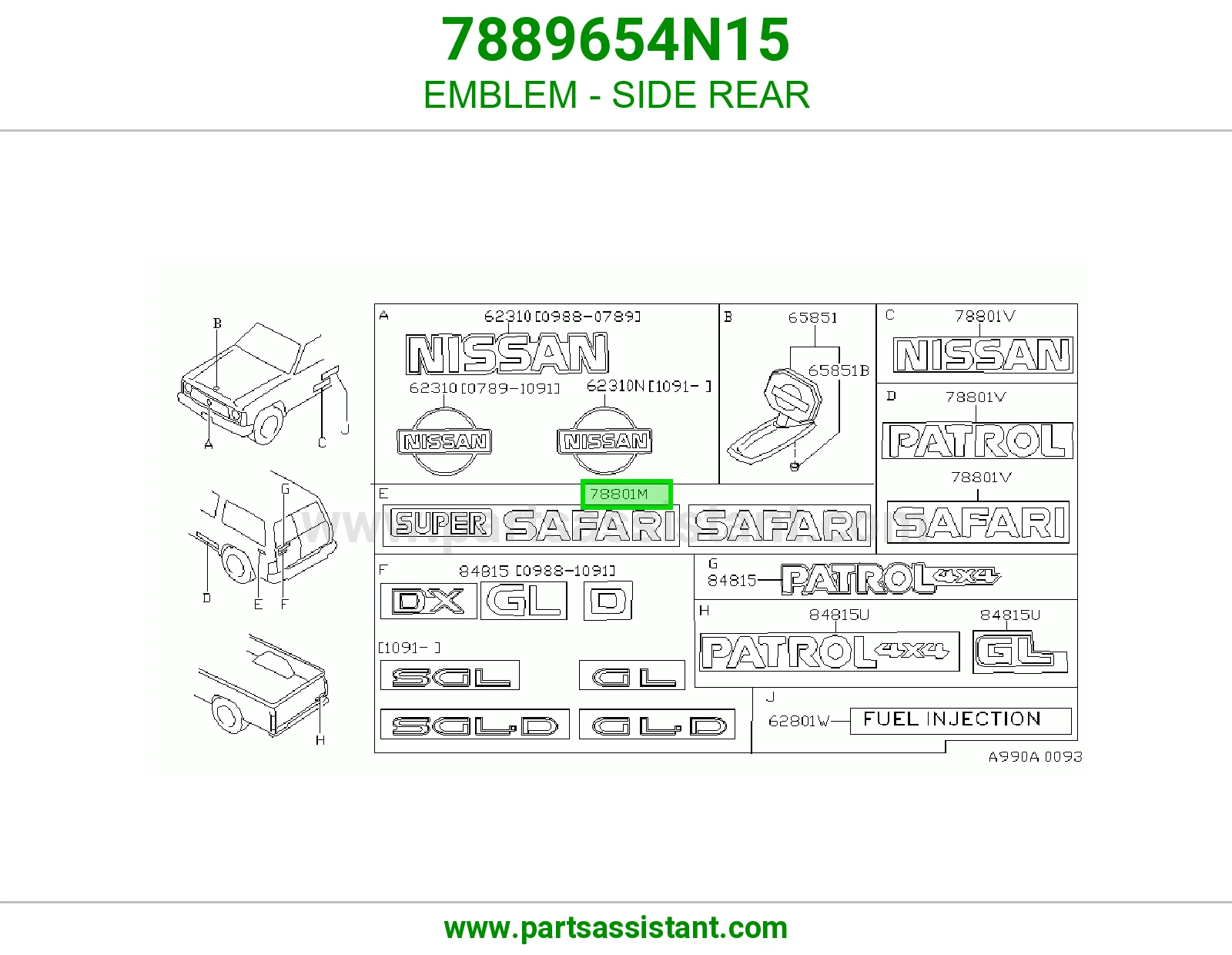 علامة جنب خلفي 7889654N15
