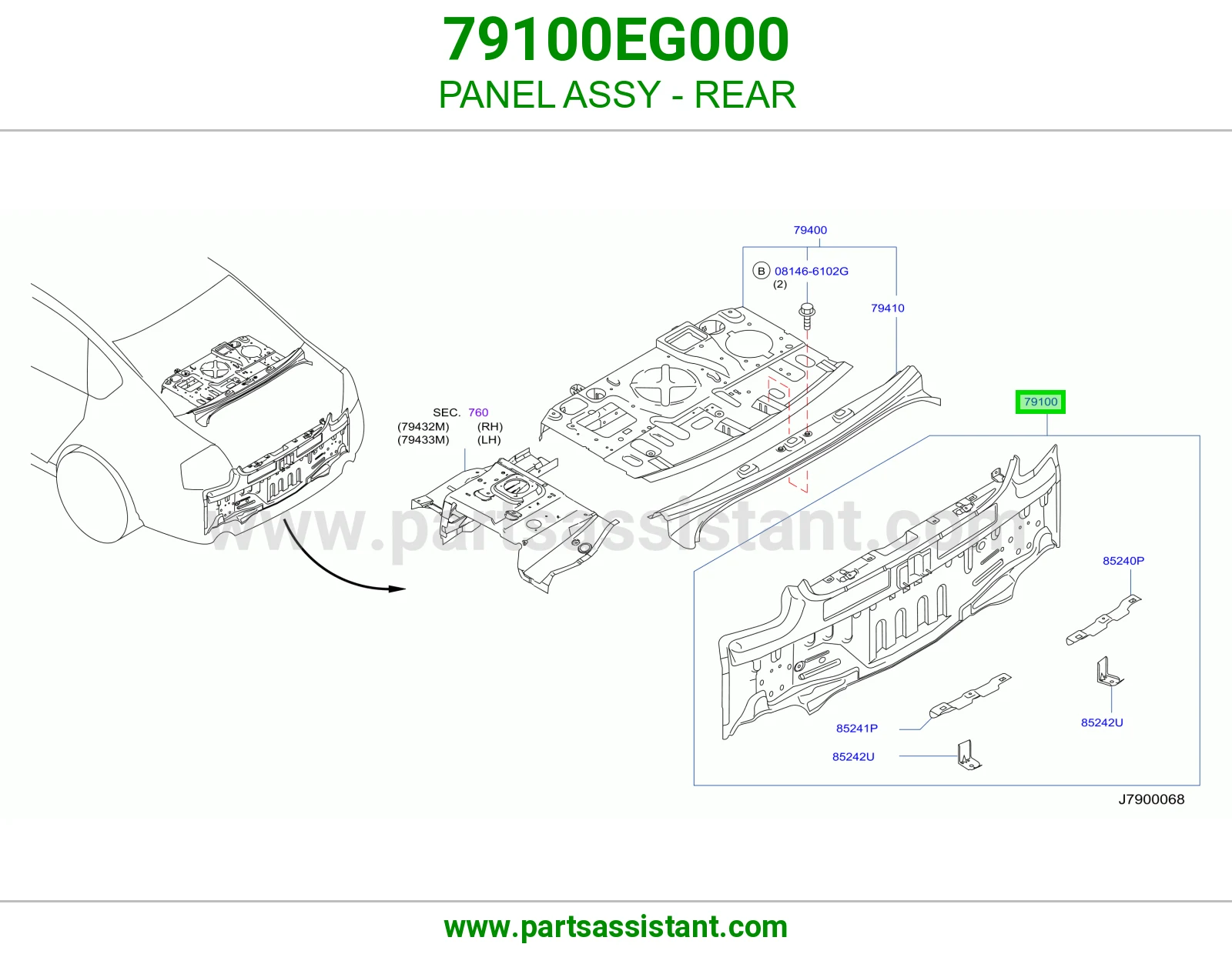 صاج خلفي كامل 79100EG000