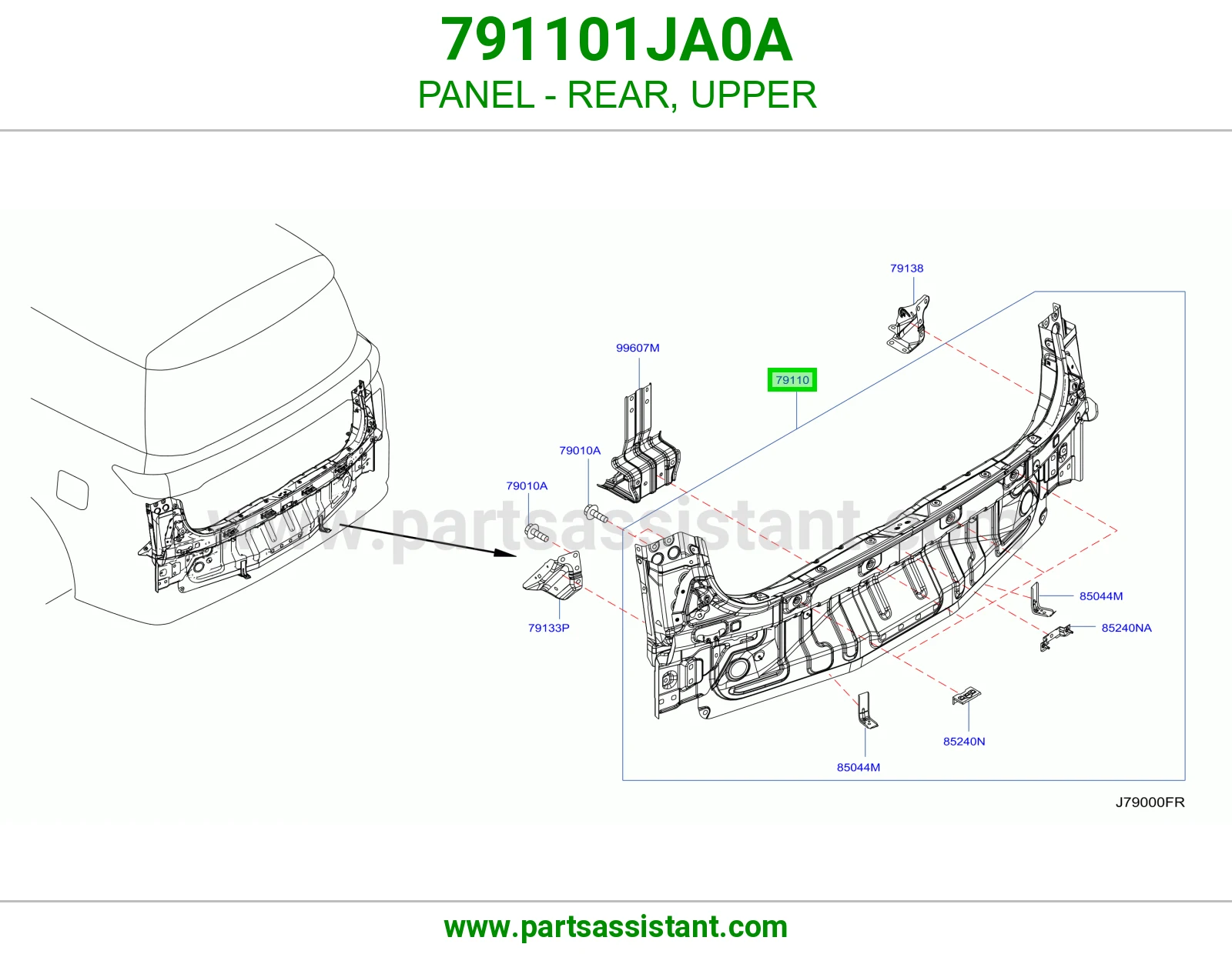 صاجة خلفي فوق 791101JA0A