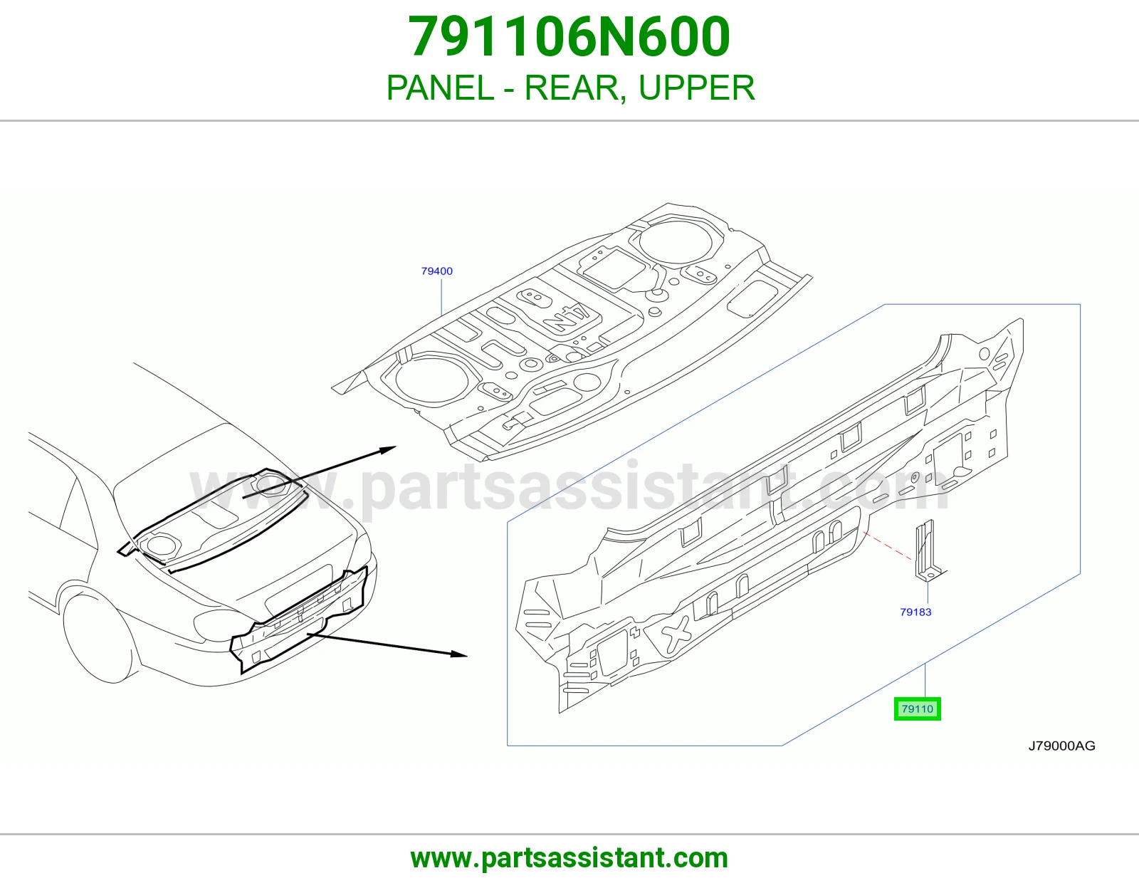 صاجة خلفي فوق 791106N600