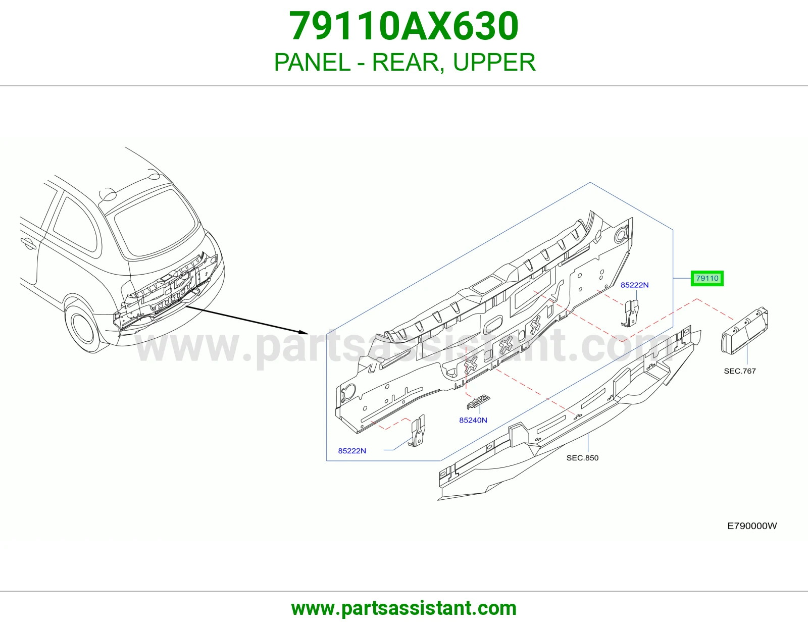 صاجة خلفي فوق 79110AX630