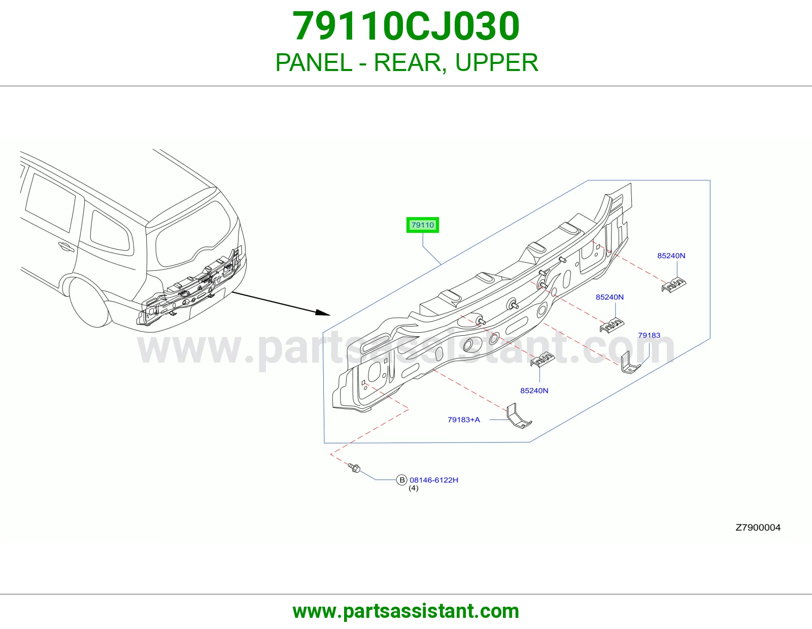 صاجة خلفي فوق 79110CJ030