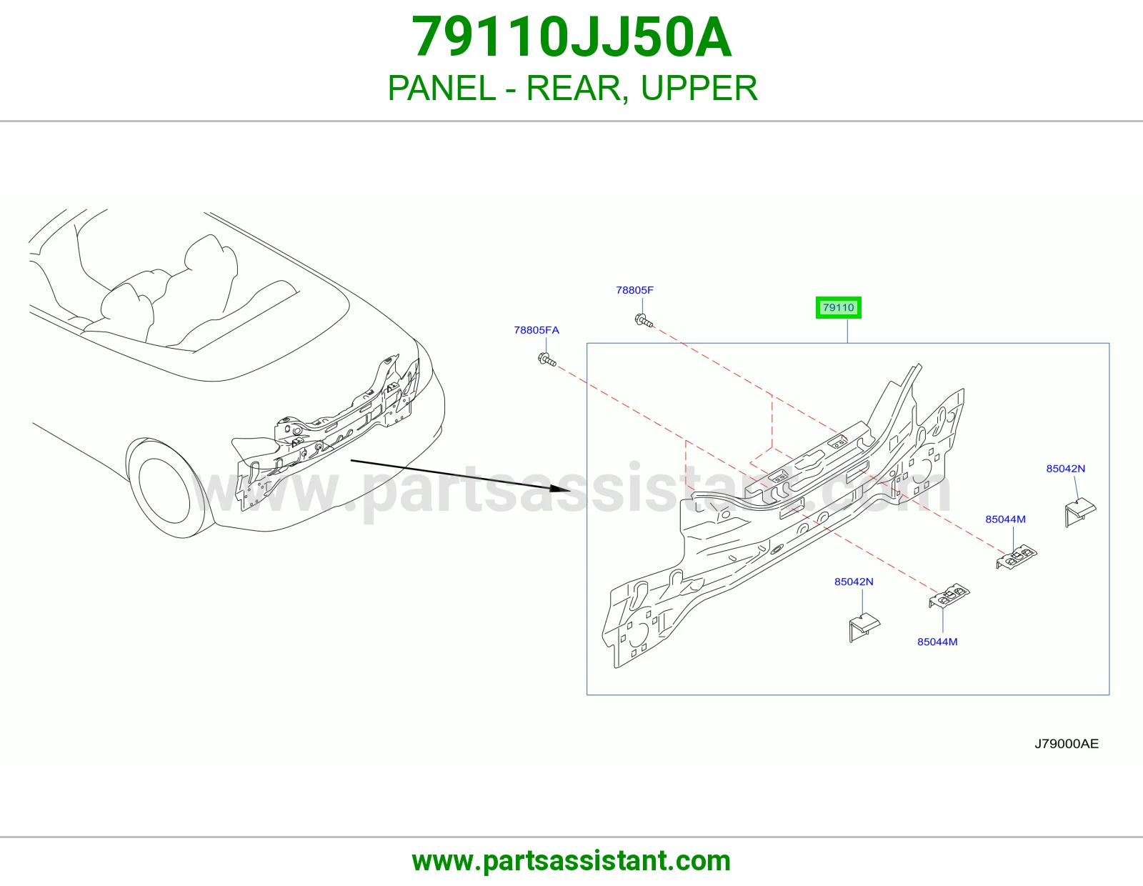 صاجة خلفي فوق 79110JJ50A