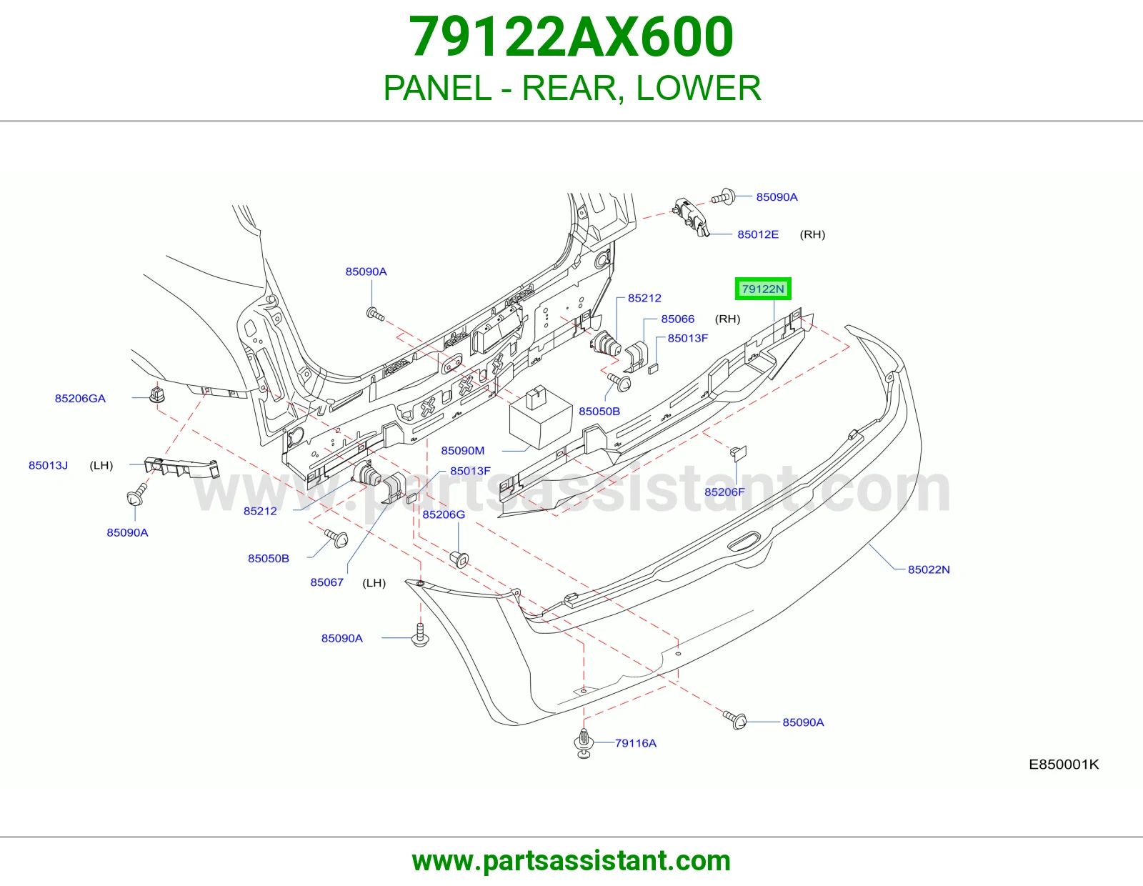 صاجة خلفي تحت 79122AX600