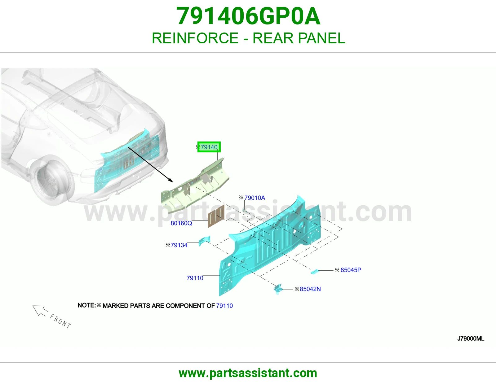 تقوية صاج خلفي 791406GP0A