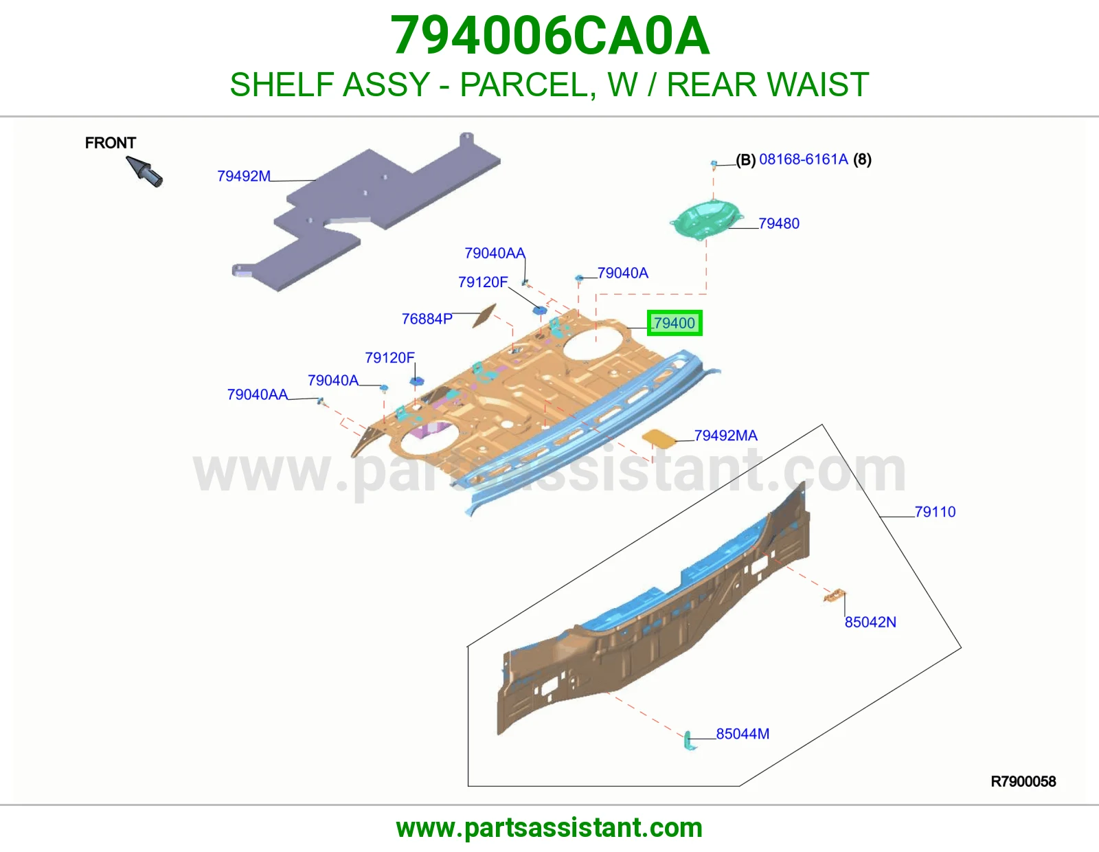 رف شنطة خلفي مع زيق قزاز خلفي كامل 794006CA0A