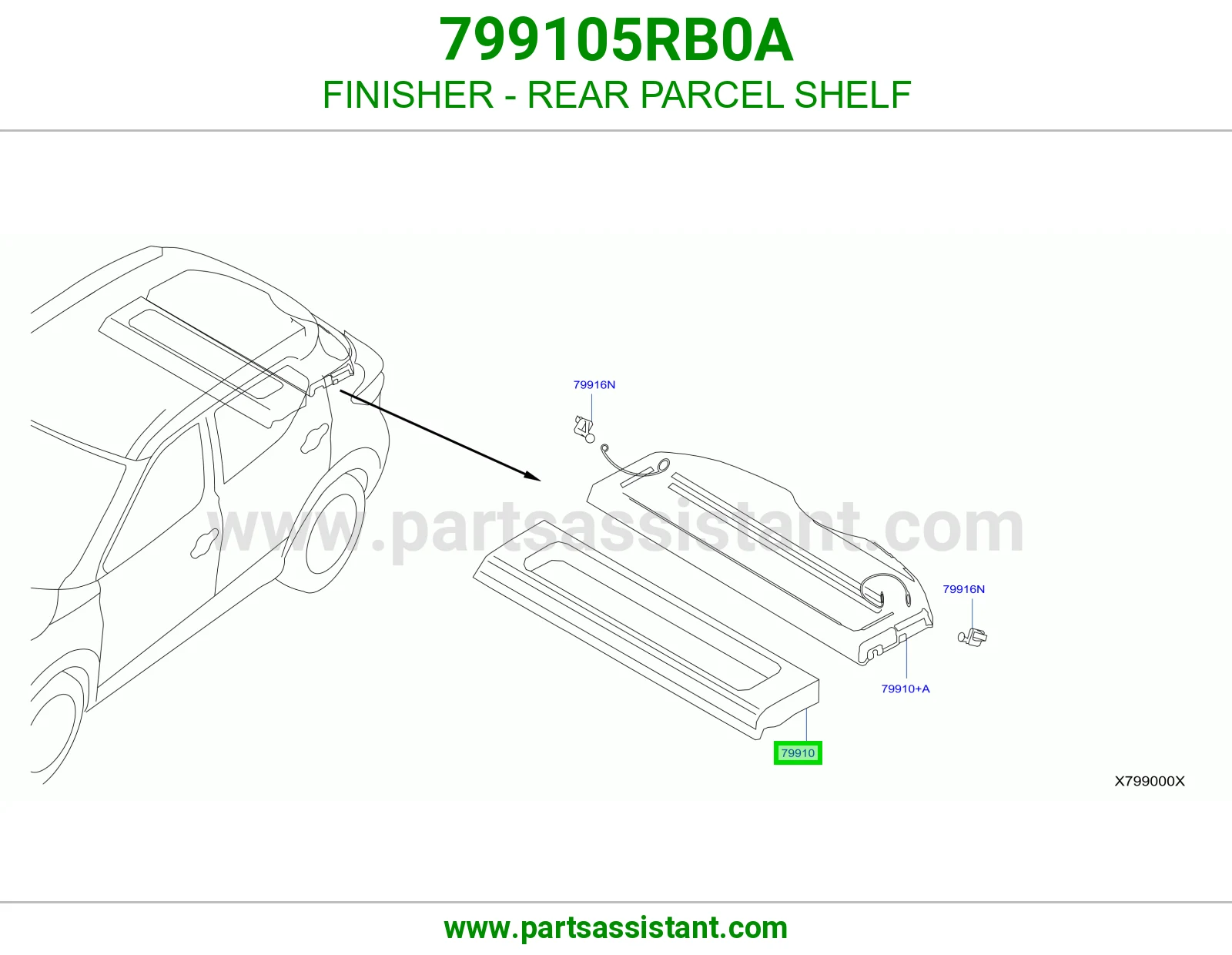 تلبيسة رف خلفي 799105RB0A
