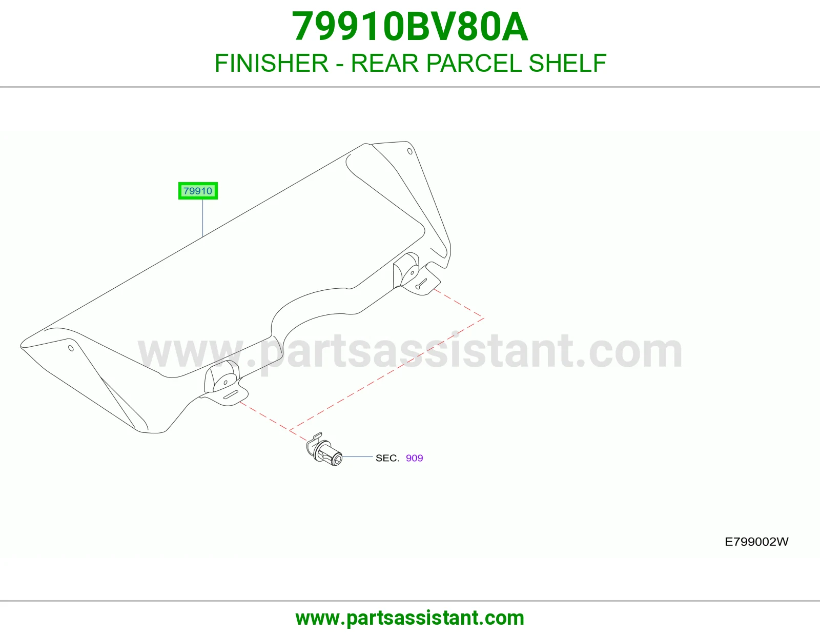 تلبيسة رف خلفي 79910BV80A