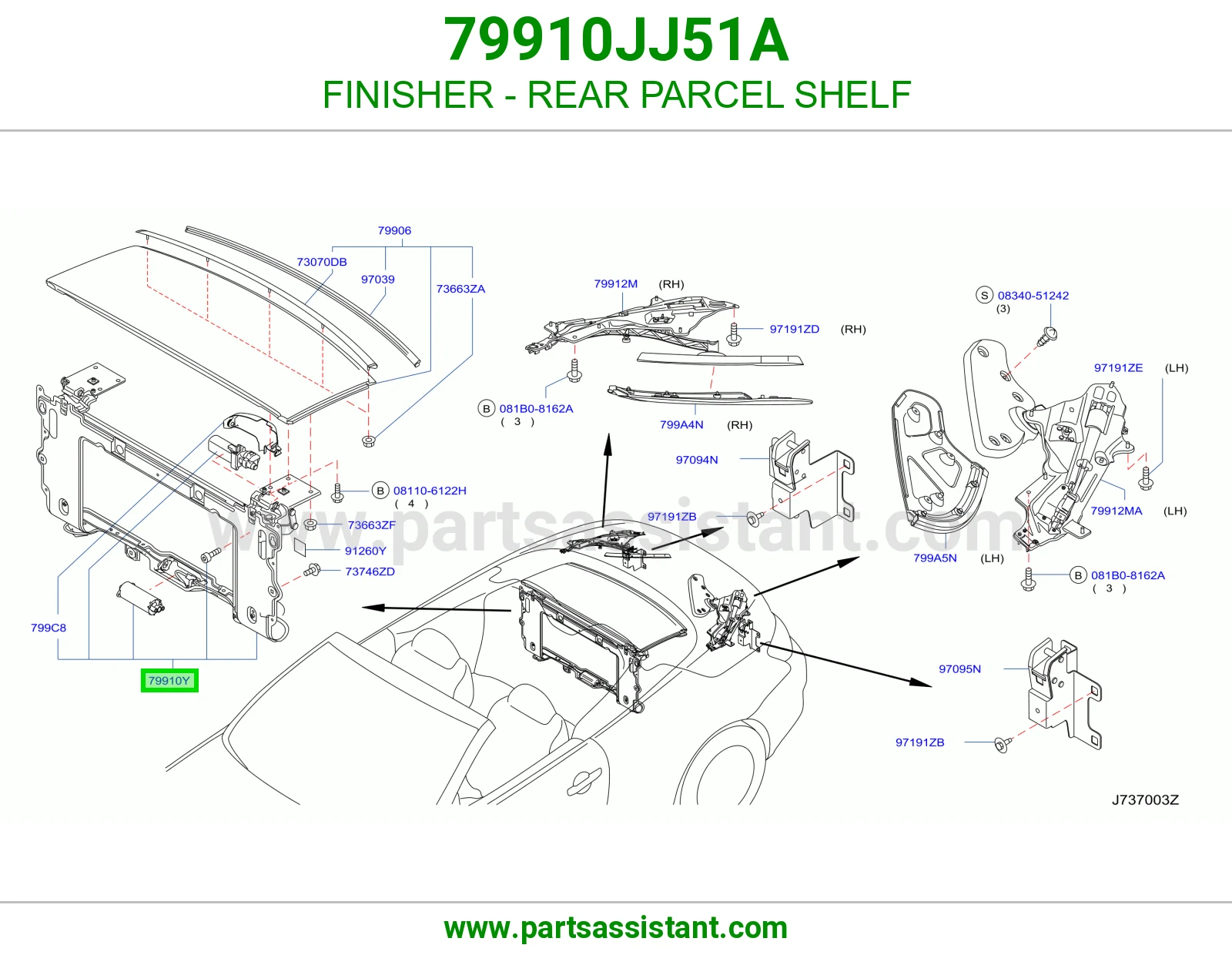 تلبيسة رف خلفي 79910JJ51A