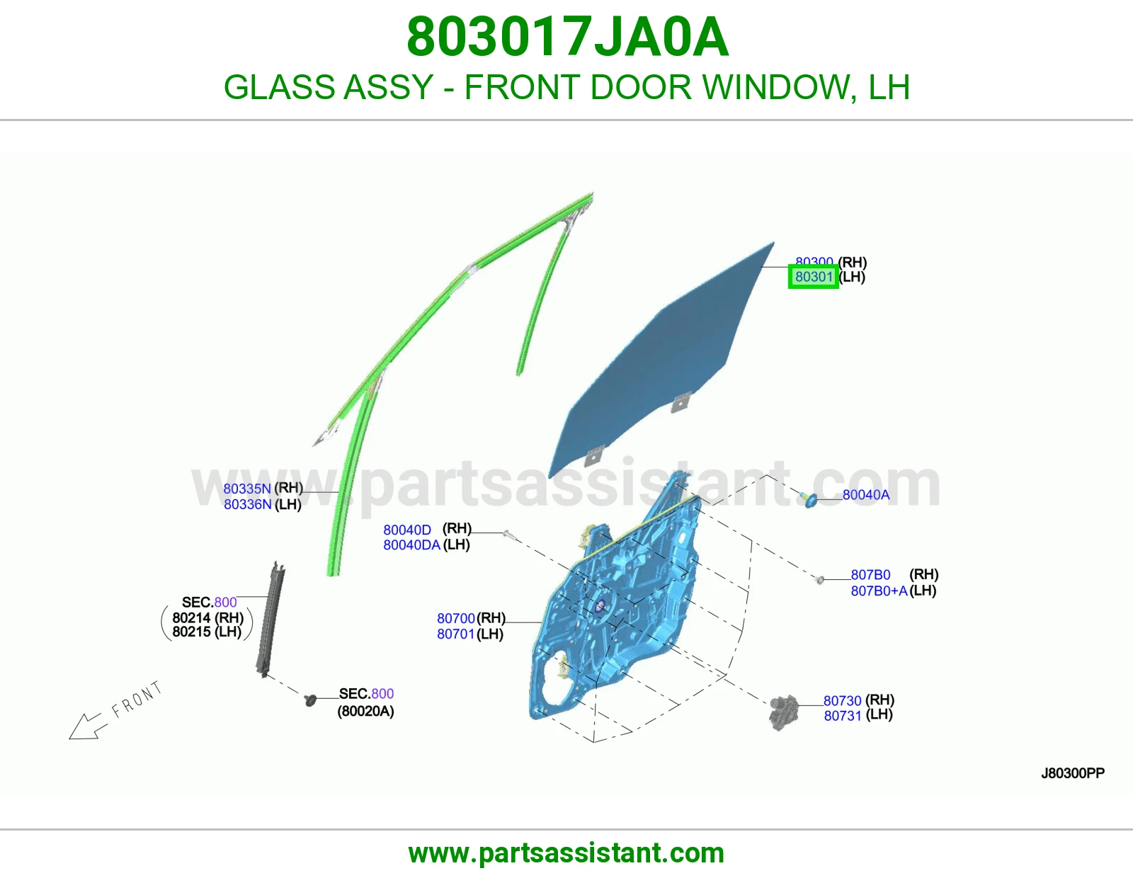 قزاز باب امامي يسار 803017JA0A