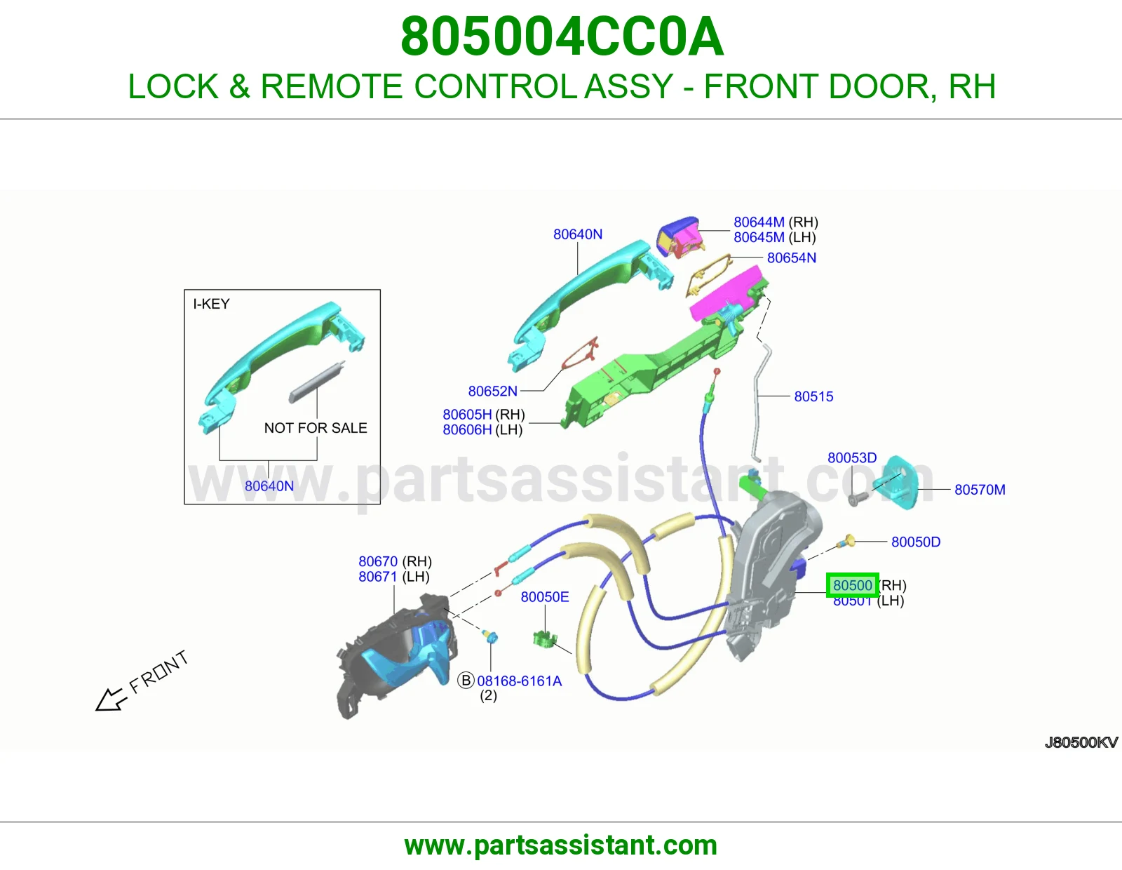 قفل باب امامي يمين 805004CC0A