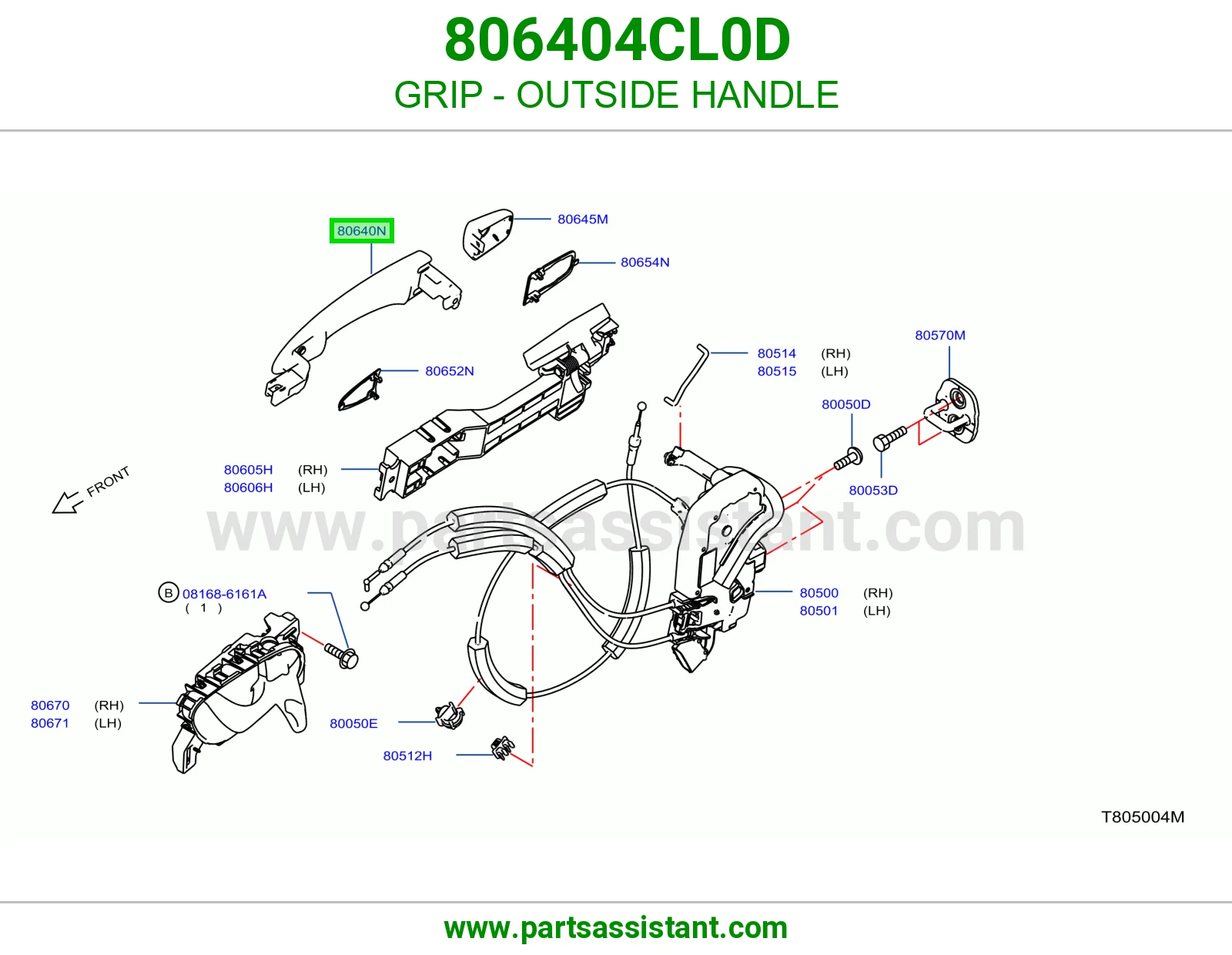 عروه يد باب خارجي يمين 806404CL0D